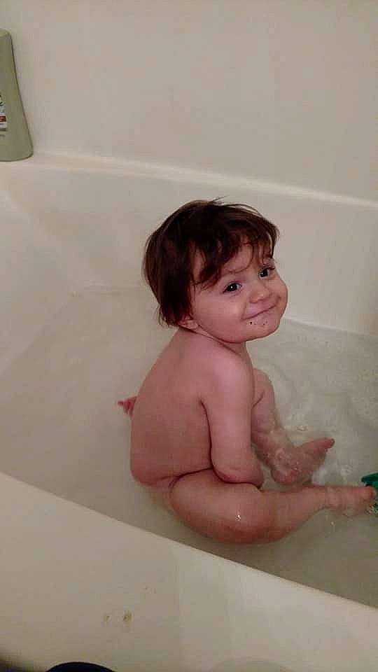 Boston joined the competition — help win amazing prizes! baby, bathing, bathtub, child, joy, person, plumbing_fixture, room, skin, stomach, toddler