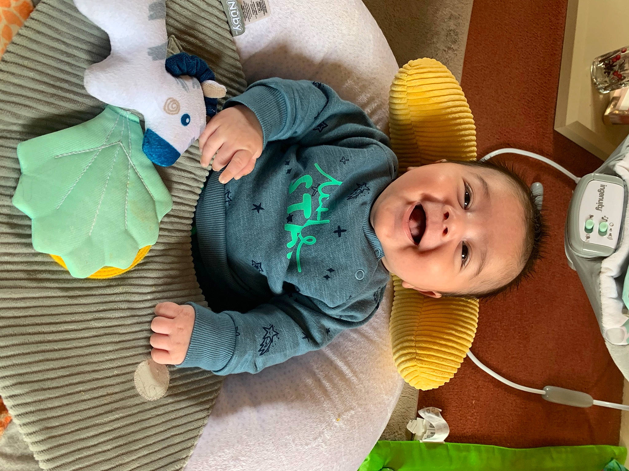 Ari is registered to the contest to win money with this photo: baby, baby_products, baby_safety, baby_toddler_clothing, child, comfort, fun, grass, happy, hat, leisure, mouth, person, play, room, sitting, smile, toddler, tree, vacation