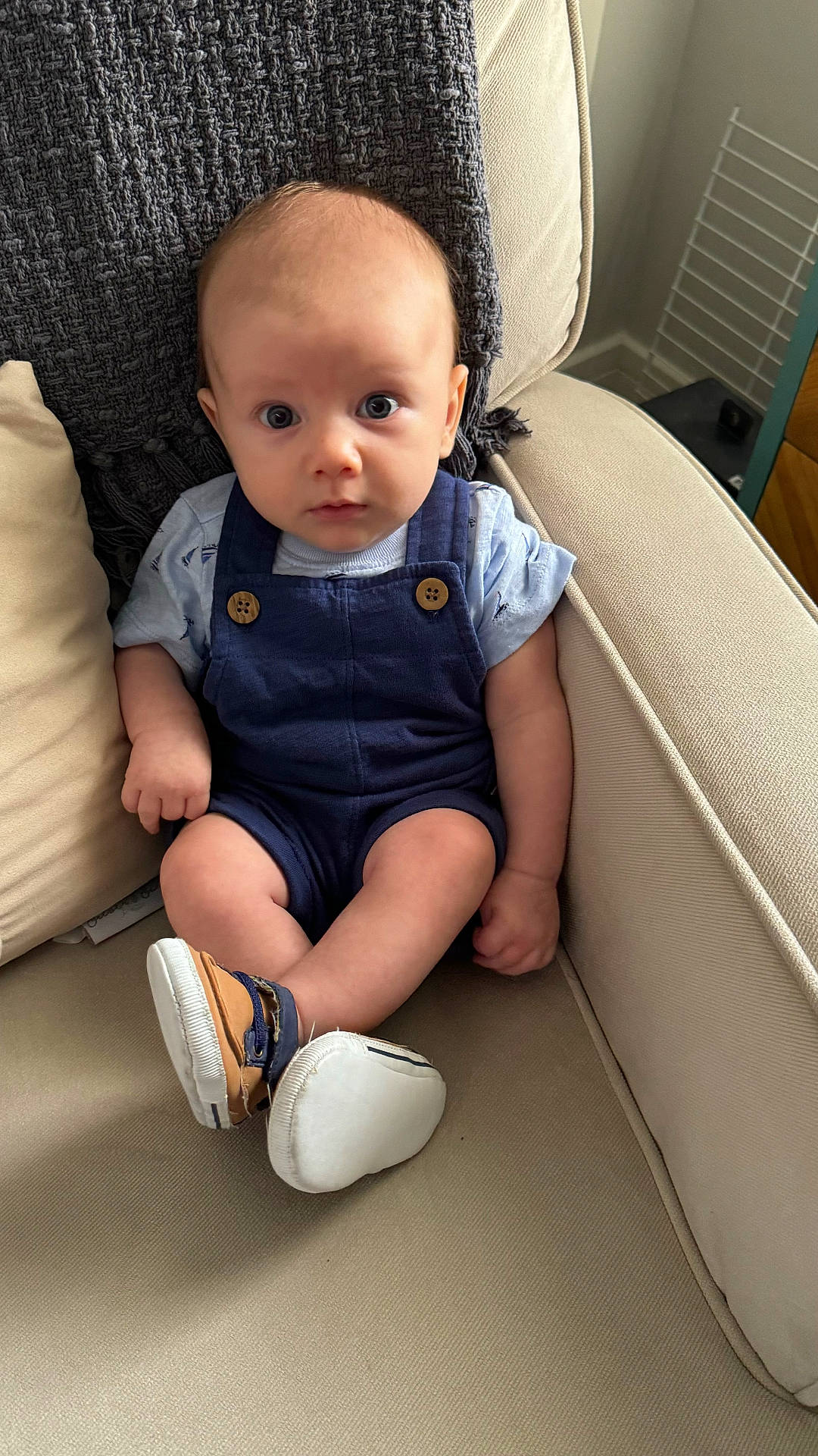 Luke joined the competition — help win amazing prizes! armchair, baby, chair, clothing, couch, cushion, face, footwear, furniture, head, homedecor, jeans, pants, person, photography, portrait, shoe, shorts, sitting, sneaker