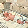 newborn, baby, incubator, hospital, diaper, blanket, medical, tubes, infant, sleeping, patient, healthcare, bed, cute, child, person, resting, skin, foot, hand