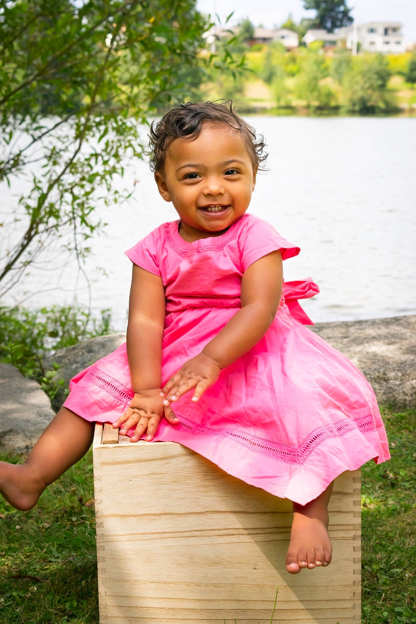 Freedom is registered to the contest to win money with this photo: baby, beauty, child, child_model, dress, grass, happy, joy, magenta, people, person, photography, pink, play, red, sitting, skin, smile, summer, toddler