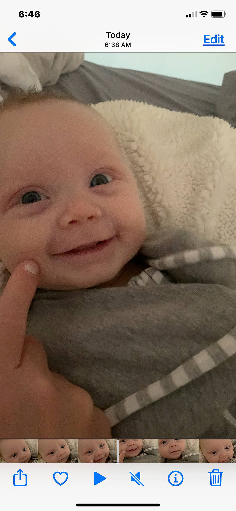 Emmy joined the competition — help win amazing prizes! baby, baby_laughing, baby_toddler_clothing, cheek, chest, child, comfort, eye, eyelash, finger, fun, gesture, happy, headwear, iris, lip, nose, person, skin, smile