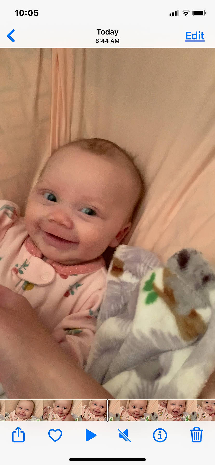 Emmy is registered to the contest to win money with this photo: baby, baby_toddler_clothing, cheek, chin, comfort, companion_dog, eye, eyebrow, face, facial_expression, felidae, happy, head, headwear, iris, joy, lip, nose, person, skin