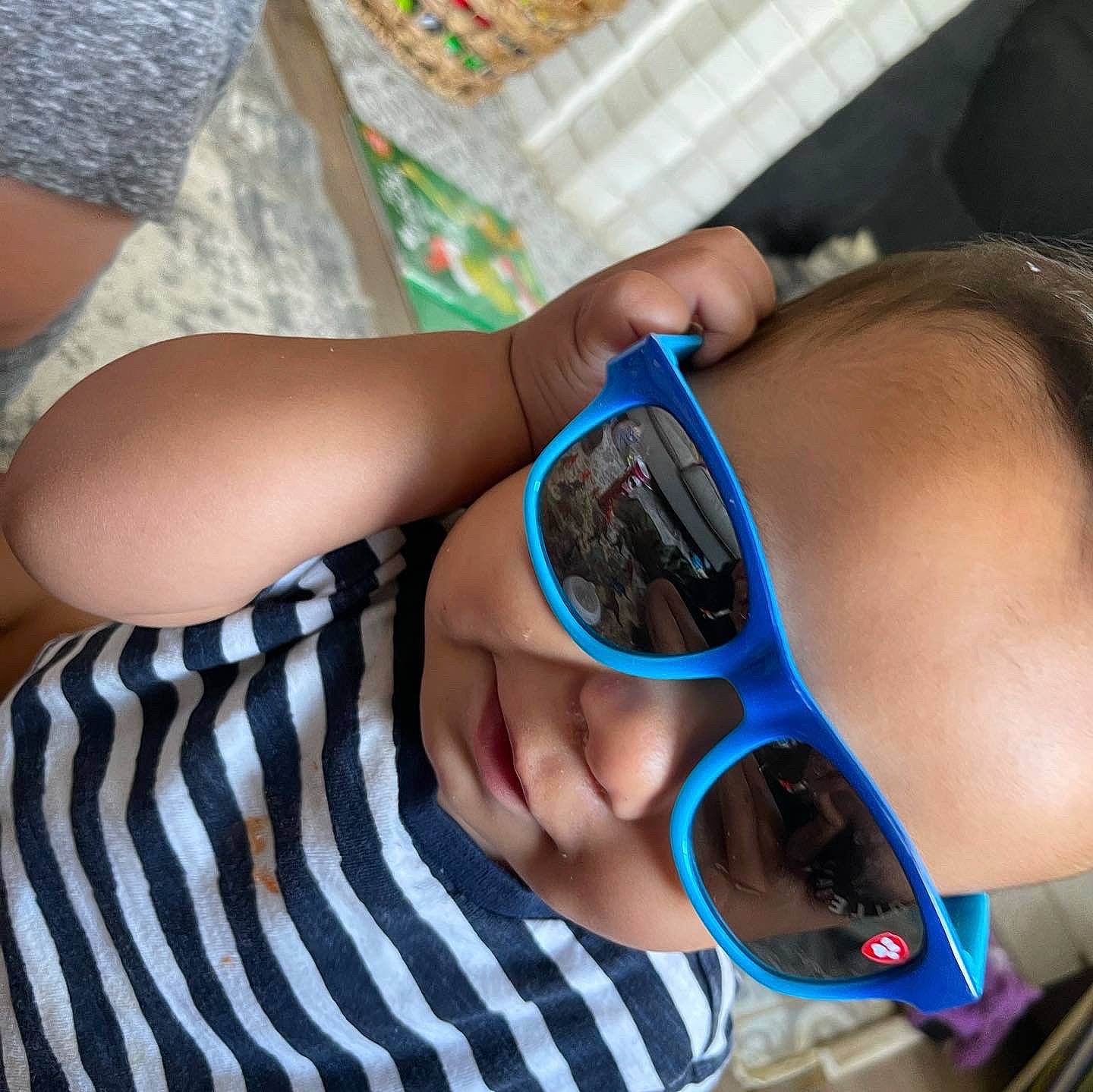 Desmond joined the competition — help win amazing prizes! azure, barefoot, comfort, eye_glass_accessory, eyewear, finger, foot, gesture, glasses, goggles, human_body, leg, nail, nail_care, person, shoulder, sunglasses, thigh, thumb, vision_care