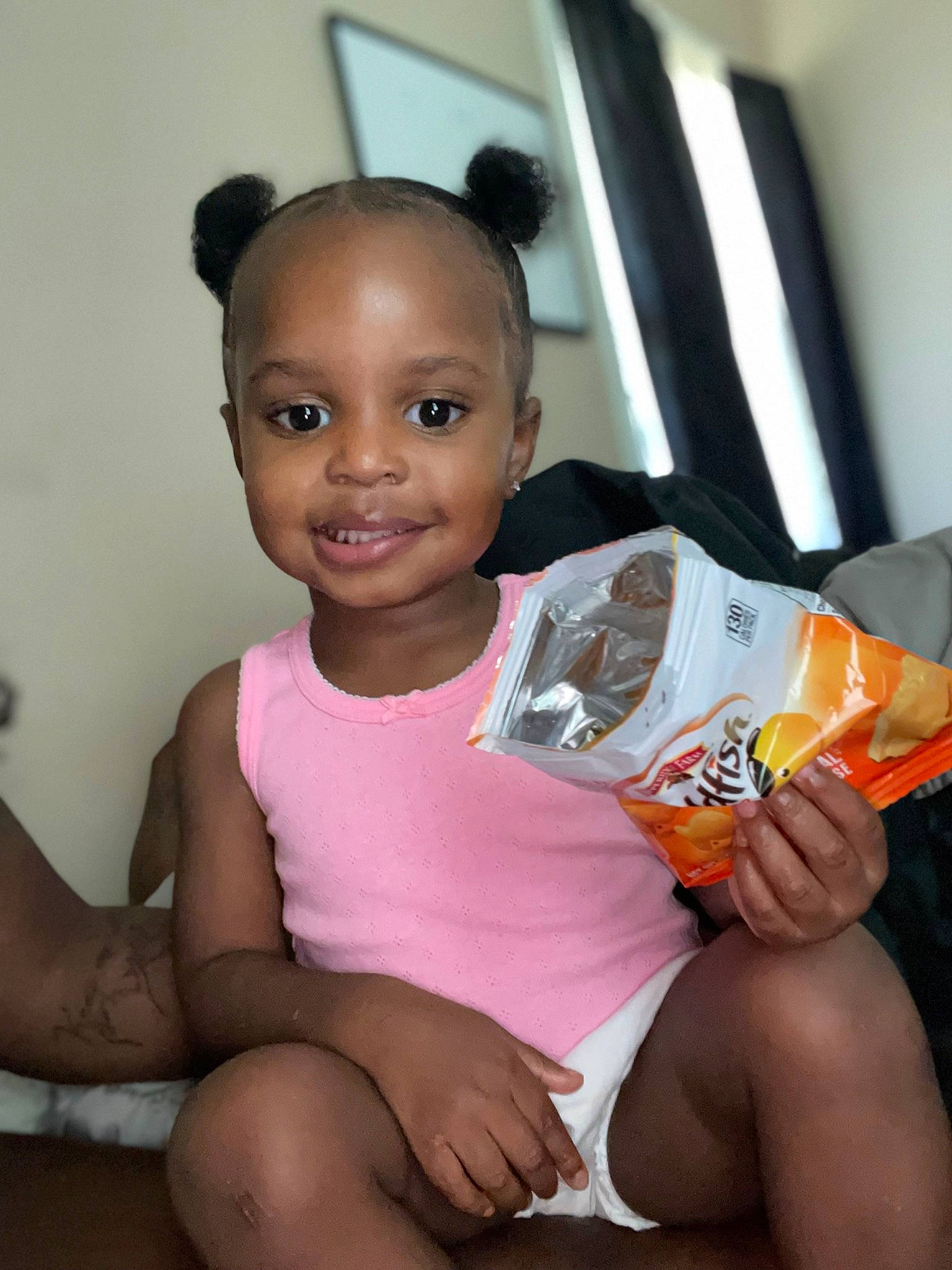 Alaysia joined the competition — help win amazing prizes! abdomen, baby_toddler_clothing, cheek, child, elbow, eye, finger, fun, happy, human_leg, joint, joy, knee, leg, neck, person, skin, smile, t_shirt, thigh