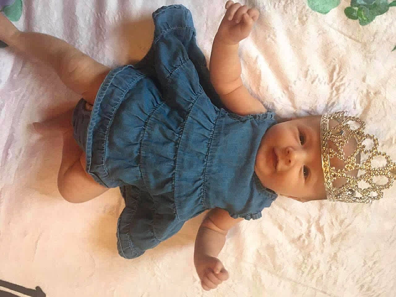 Everly joined the competition — help win amazing prizes! baby, baby_sleeping, baby_toddler_clothing, barefoot, bed, comfort, eye, finger, gesture, head, headwear, human_body, joint, leg, linens, mouth, nose, person, skin, thumb