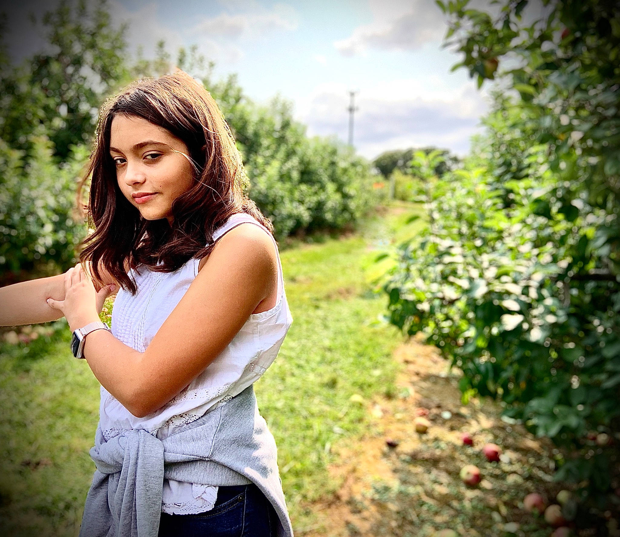 Anna-lei joined the competition — help win amazing prizes! brown_hair, cloud, eyewear, flash_photography, formal_wear, grass, grassland, happy, human_leg, landscape, long_hair, people_in_nature, person, plant, sky, street_fashion, sunlight, tints_and_shades, tree, waist