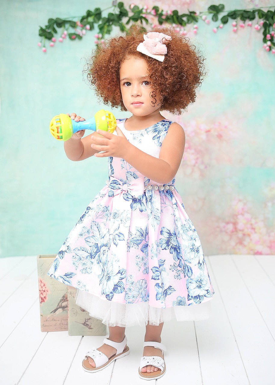 Flor joined the competition — help win amazing prizes! baby_toddler_clothing, day_dress, dress, entertainment, fashion_design, fun, gesture, hairstyle, happy, human_leg, magenta, one_piece_garment, pattern, people_in_nature, performing_arts, person, pink, textile, toddler, waist