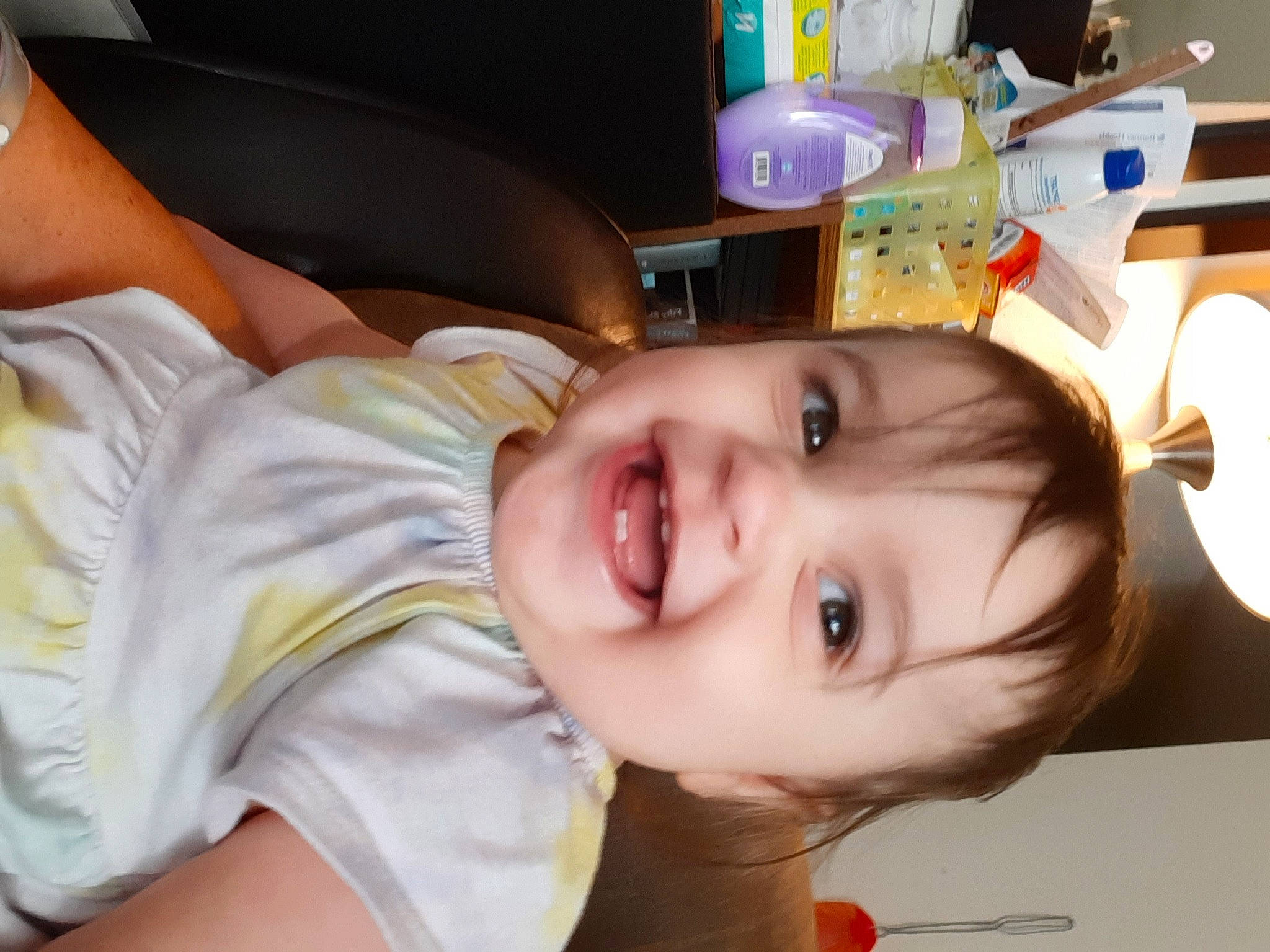 Tinsley is registered to the contest to win money with this photo: baby, cheek, chest, chin, ear, eyebrow, eyelash, face, forehead, fun, happy, iris, joy, lip, mouth, neck, nose, person, skin, smile