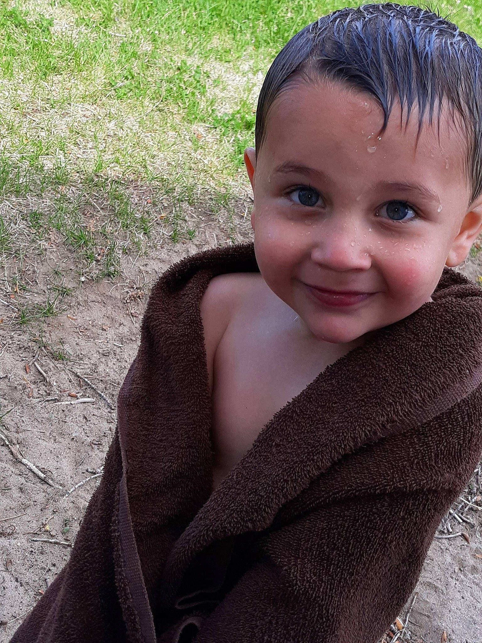 Caesar joined the competition — help win amazing prizes! beauty, brown_hair, cheek, child, chin, eye, eyebrow, face, facial_expression, forehead, grass, hair, happy, head, joy, lip, neck, nose, person, skin