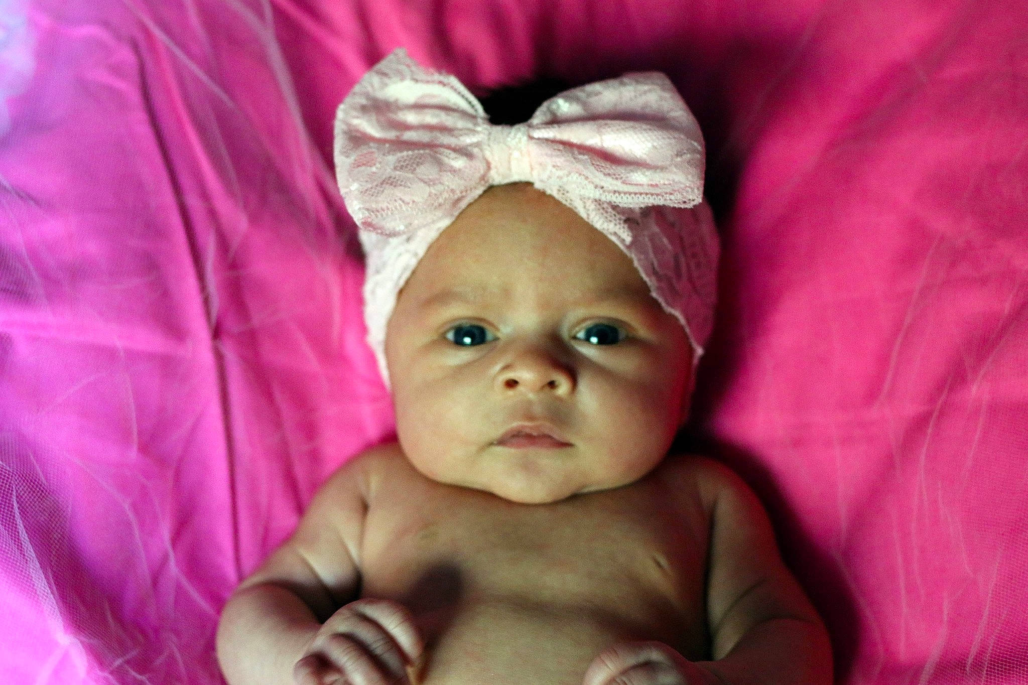 Avalee is registered to the contest to win money with this photo: baby, cheek, child, ear, eye, eyebrow, face, head, headgear, iris, lip, nose, person, pink, portrait_photography, skin, toddler