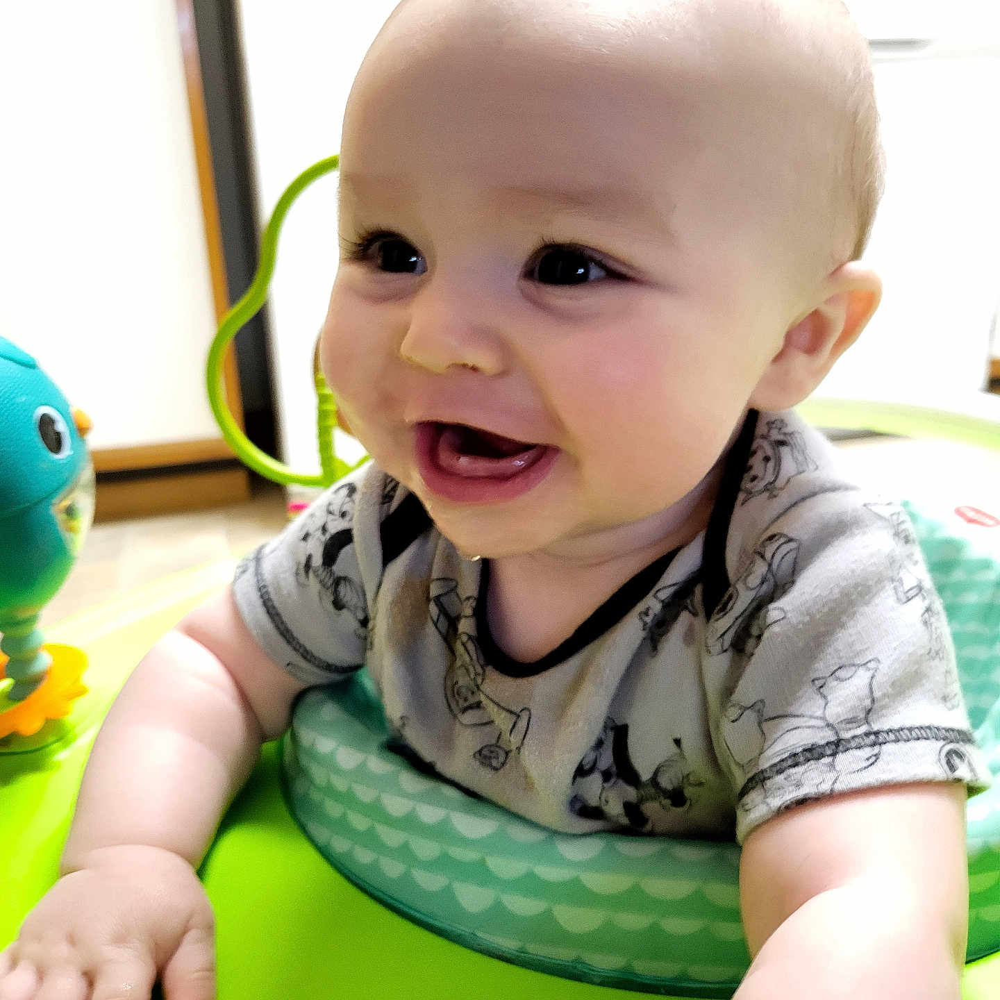 Ziah joined the competition — help win amazing prizes! accessories, baby, babylaughing, bodypart, clothing, crawling, cutlery, face, finger, hand, happy, head, indoors, jewelry, laughing, mouth, necklace, person, photography, playarea