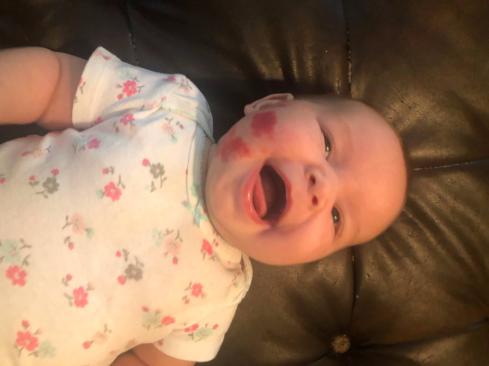 Delaney joined the competition — help win amazing prizes! arm, baby, baby_toddler_clothing, cheek, child, comfort, eye, facial_expression, finger, happy, head, human_body, lip, mouth, neck, nose, person, skin, sleeve, smile