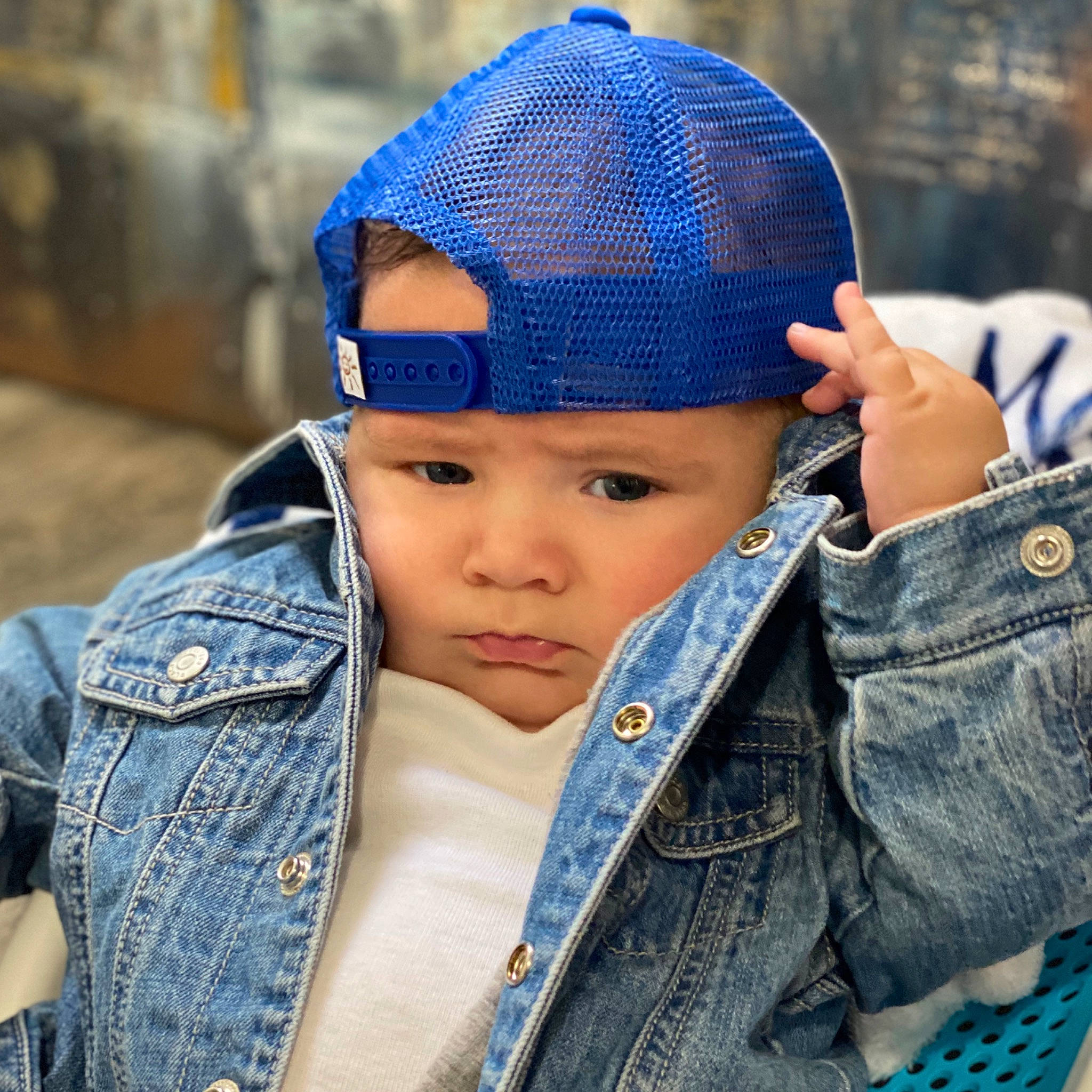 Matteo is registered to the contest to win money with this photo: beanie, cap, child, clothing, cool, denim, ear, fashion_accessory, headgear, headwear, jacket, jeans, knit_cap, outerwear, person, street_fashion, textile, toddler