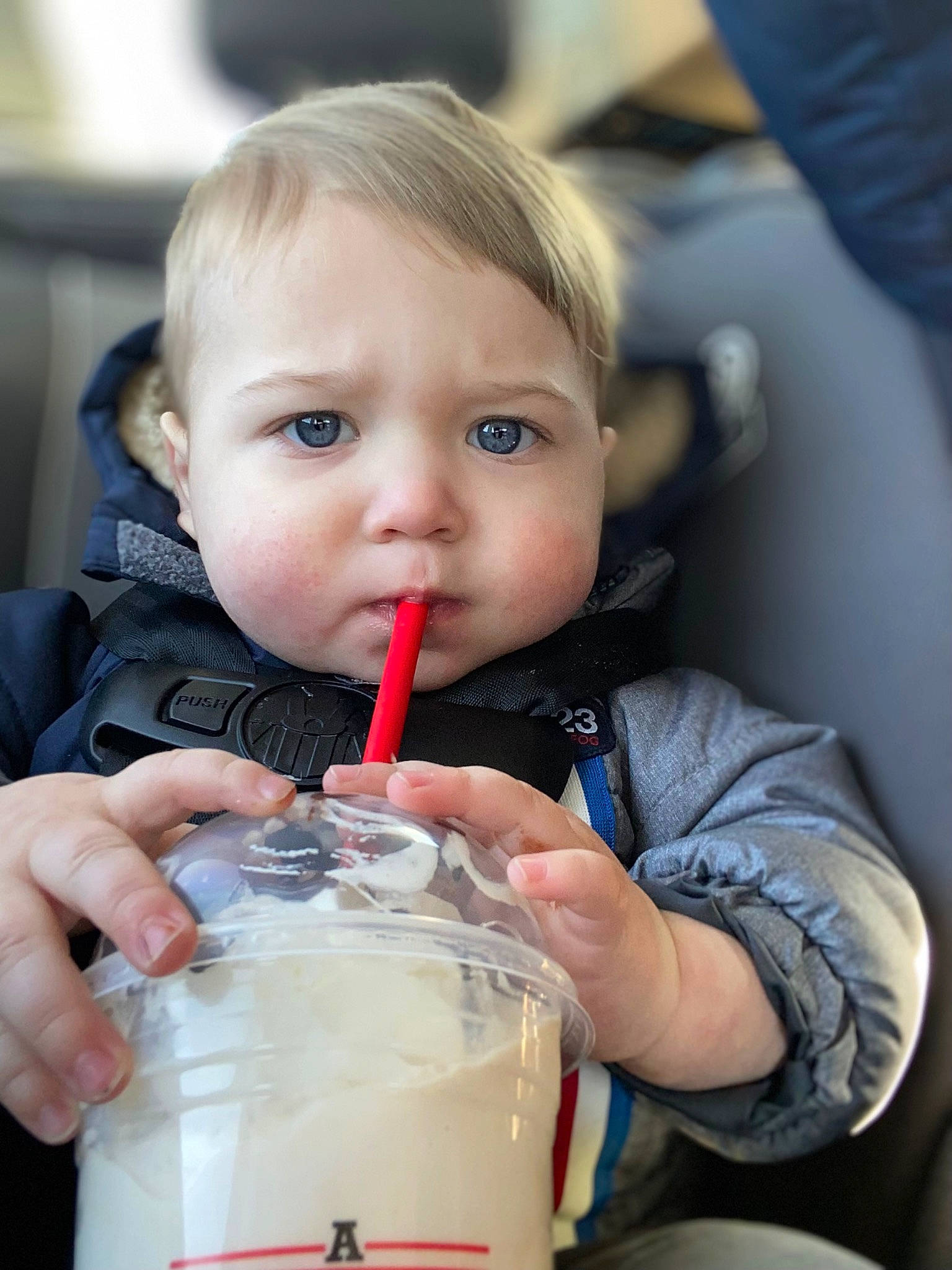 Cade is registered to the contest to win money with this photo: aguas_frescas, beauty, child, comfort_food, drink, drinking, drinking_straw, drinkware, eyelash, facial_expression, fun, happy, human, juice, non_alcoholic_beverage, person, skin, snapshot, soft_drink, toddler