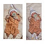 Jayden joined the competition — help win amazing prizes! baby, newborn, pacifier, mittens, hat, orange_outfit, white_socks, blanket, sleeping, infant, clothing, soft_texture, cute, child, lying_down, indoor, portrait, peaceful, small, human