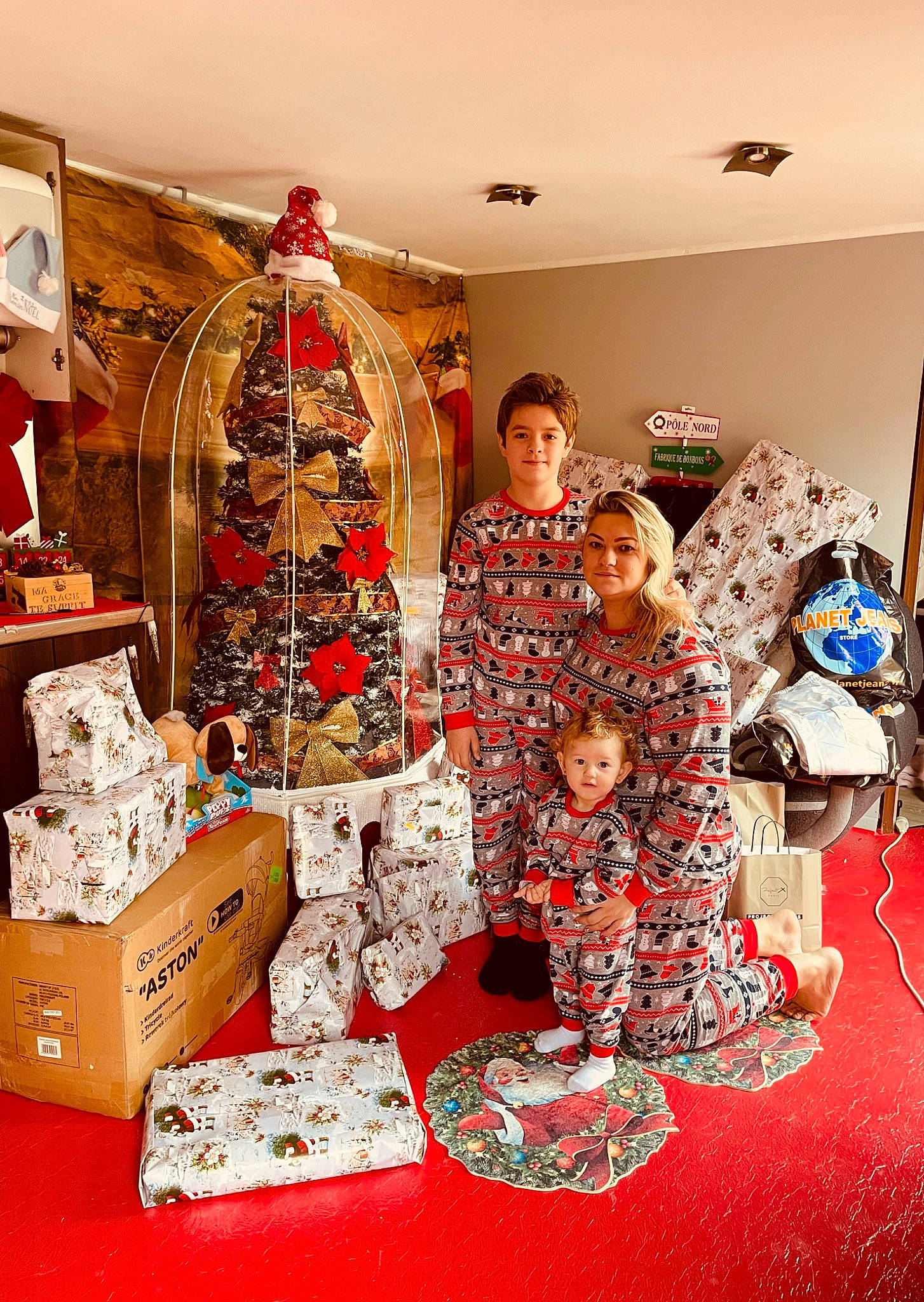 Ezra a rejoint le concours — aidez-le/la à gagner de superbes lots ! christmas, christmas_decoration, christmas_eve, christmas_ornament, christmas_tree, decoration, event, flooring, fun, gift_wrapping, holiday, interior_design, joy, living_room, ornament, person, present, room, shipping_box, textile