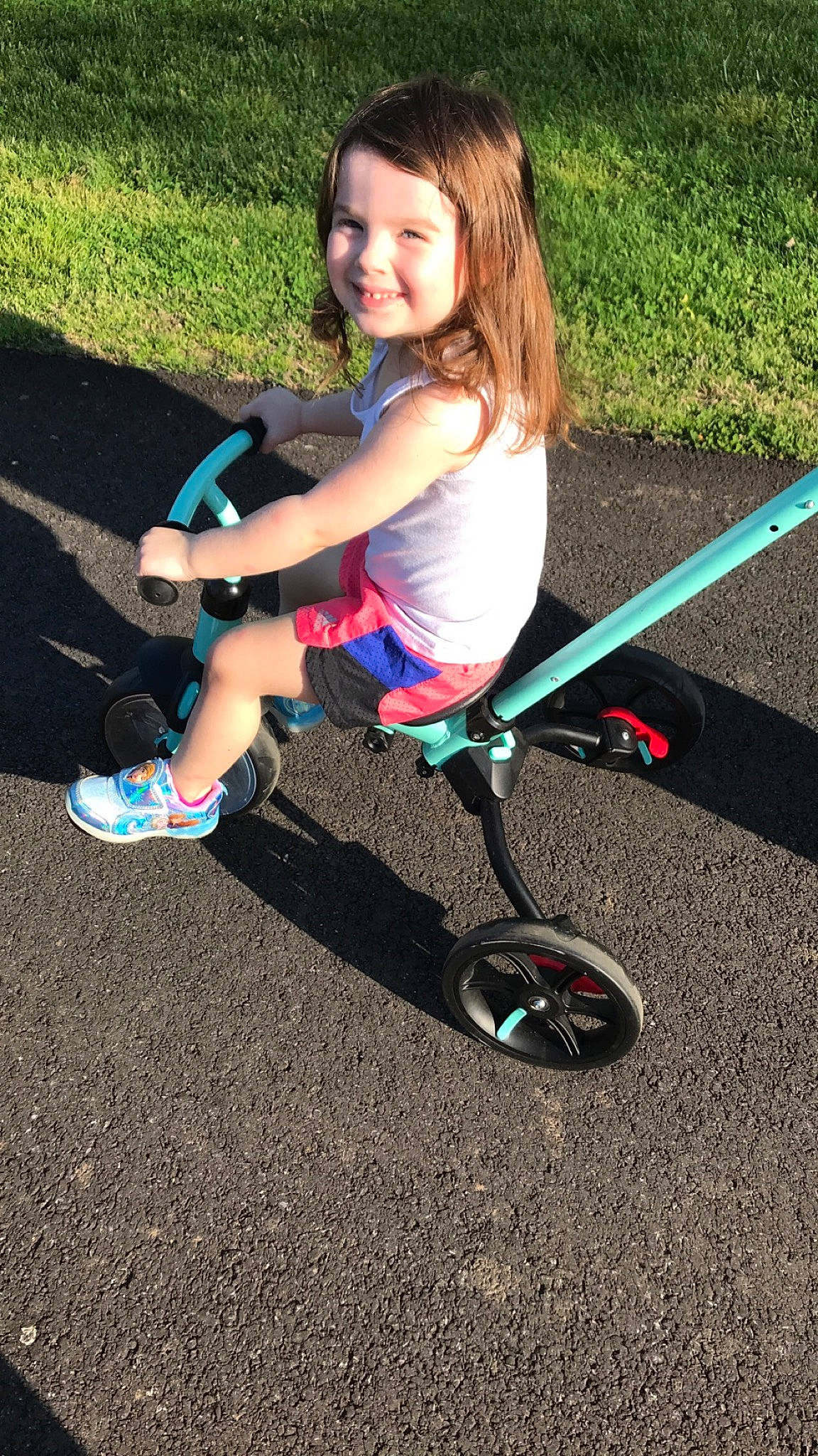 Addalyn is registered to the contest to win money with this photo: child, joy, leg, person, play, recreation, toddler, vehicle