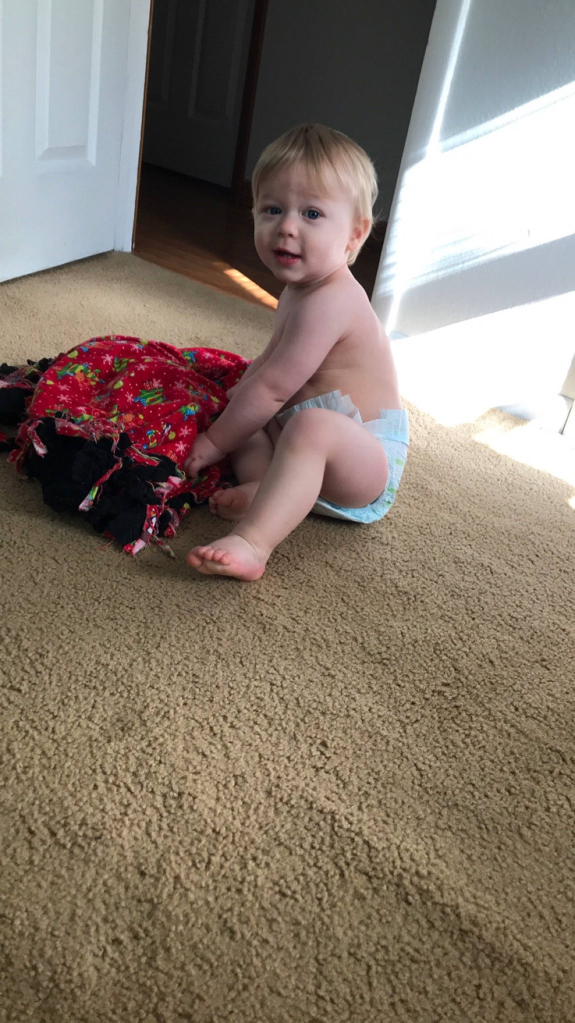Raiden joined the competition — help win amazing prizes! baby, carpet, child, crawling, floor, flooring, hardwood, leg, person, play, sitting, skin, toddler, vacation
