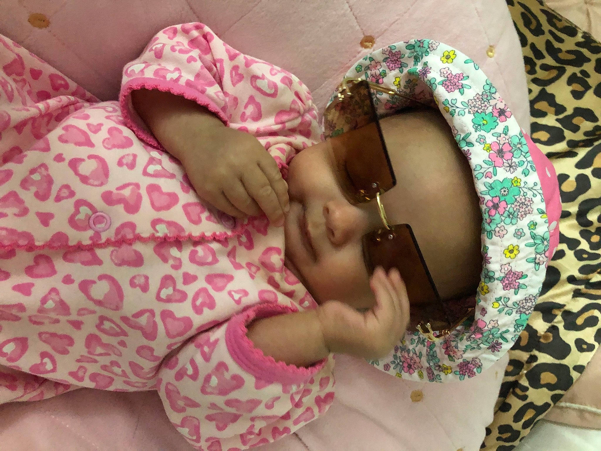 Aurelia is registered to the contest to win money with this photo: baby, child, linens, nap, person, pink, sleep, textile, toddler