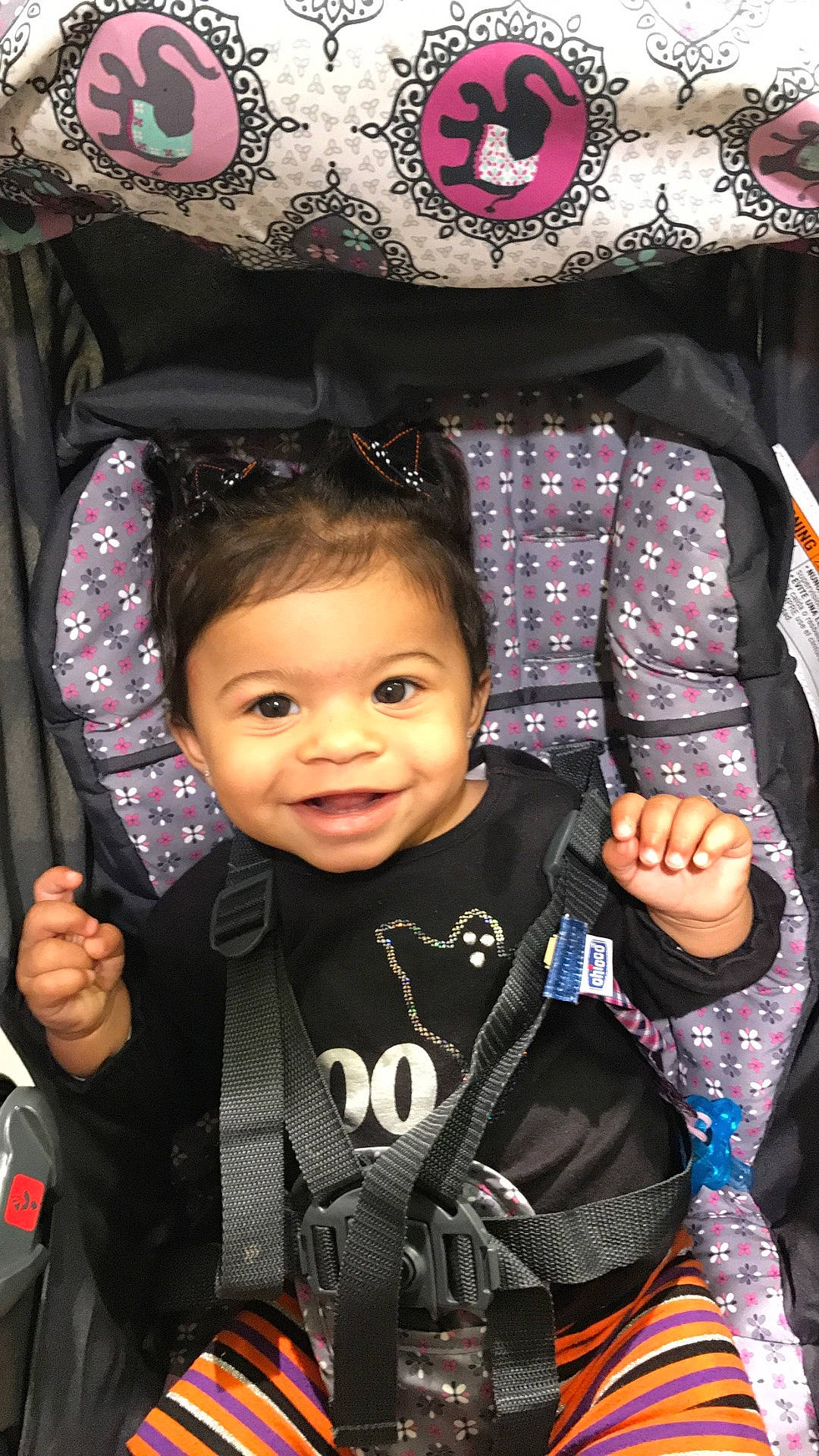 Amelia is registered to the contest to win money with this photo: baby_carriage, child, fun, girl, headgear, person, product, toddler