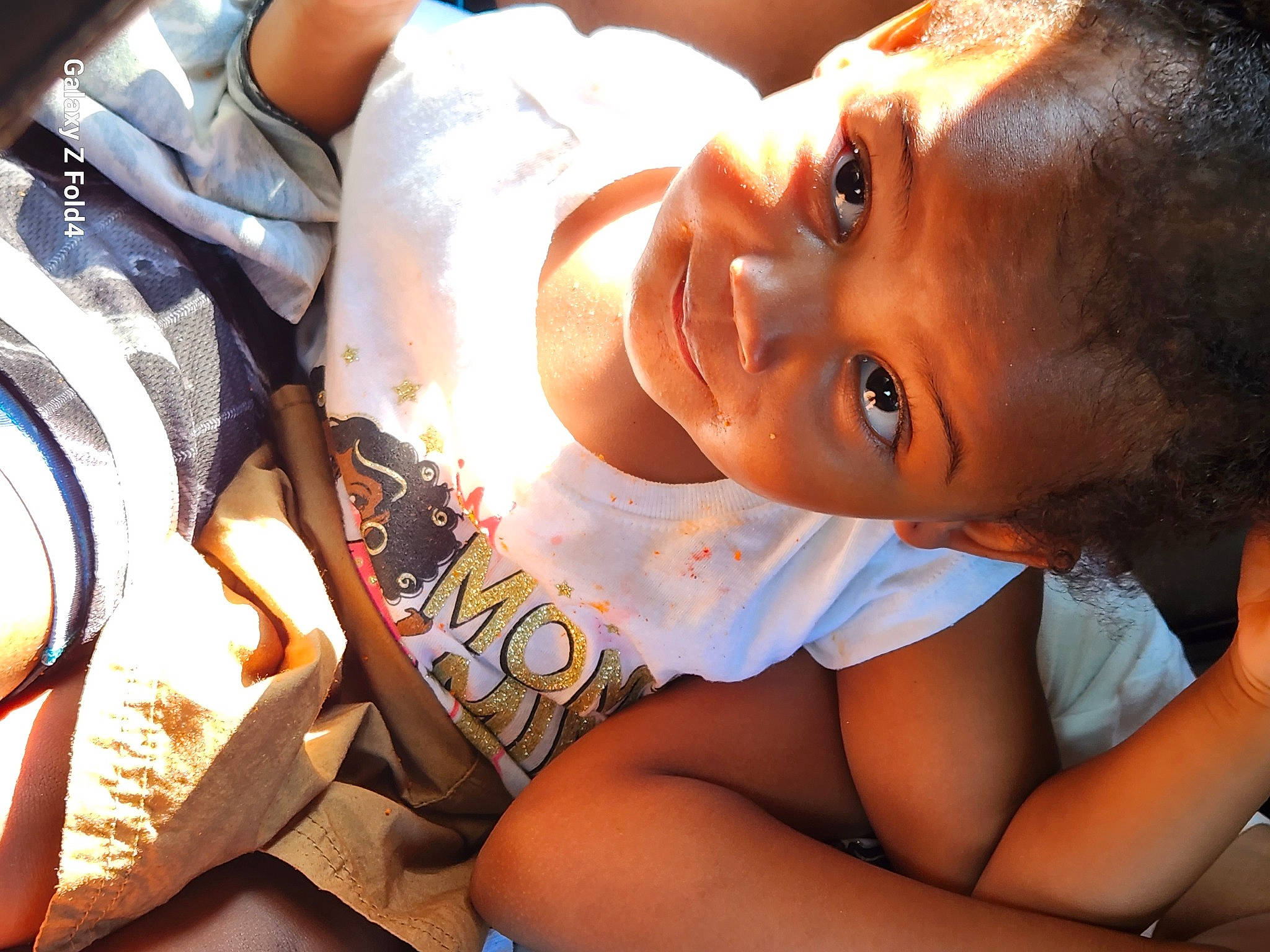 Makahyia joined the competition — help win amazing prizes! baby, baby_toddler_clothing, cheek, child, comfort, elbow, eye, eyelash, finger, flash_photography, fun, happy, hat, human_leg, mouth, person, sitting, skin, smile, thigh