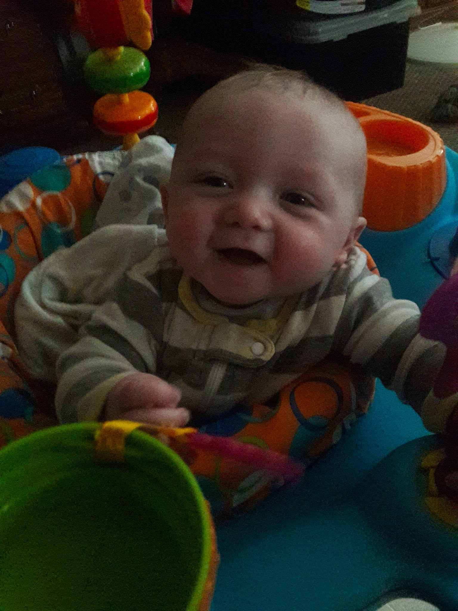 Jayden is registered to the contest to win money with this photo: boy, cheek, child, eye, face, fun, head, infant, iris, person, play, product, skin, smile, toddler, toy