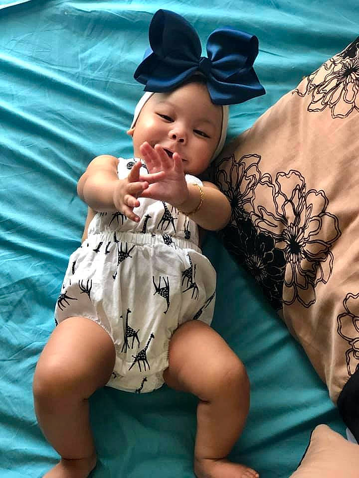 Aribella joined the competition — help win amazing prizes! baby, child, cool, fun, happy, headgear, headwear, leg, person, sitting, thigh, toddler, vacation