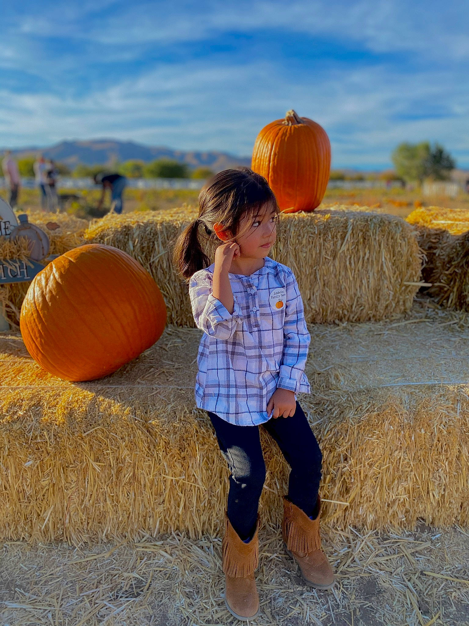 Liliana joined the competition — help win amazing prizes! agriculture, calabaza, cloud, cucurbita, ecoregion, gourd, grass, grass_family, grassland, happy, landscape, natural_foods, people, people_in_nature, person, plant, pumpkin, sky, squash, sunlight