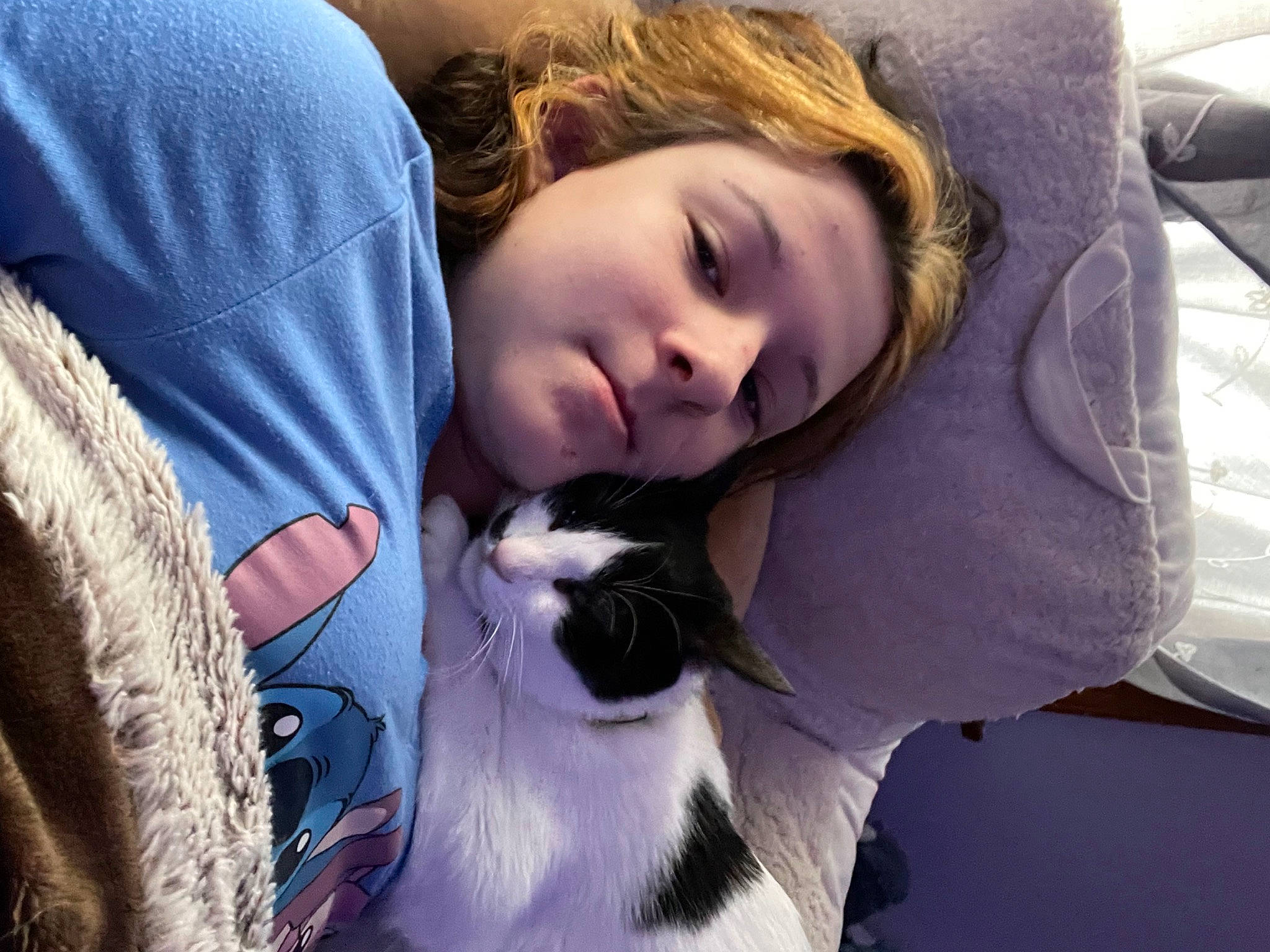 Luna is registered to the contest to win money with this photo: bedding, carnivore, cat, comfort, companion_dog, domestic_short_haired_cat, eye, felidae, fur, grass, happy, lap, linens, nap, sitting, small_to_medium_sized_cats, tail, textile, tree, whiskers