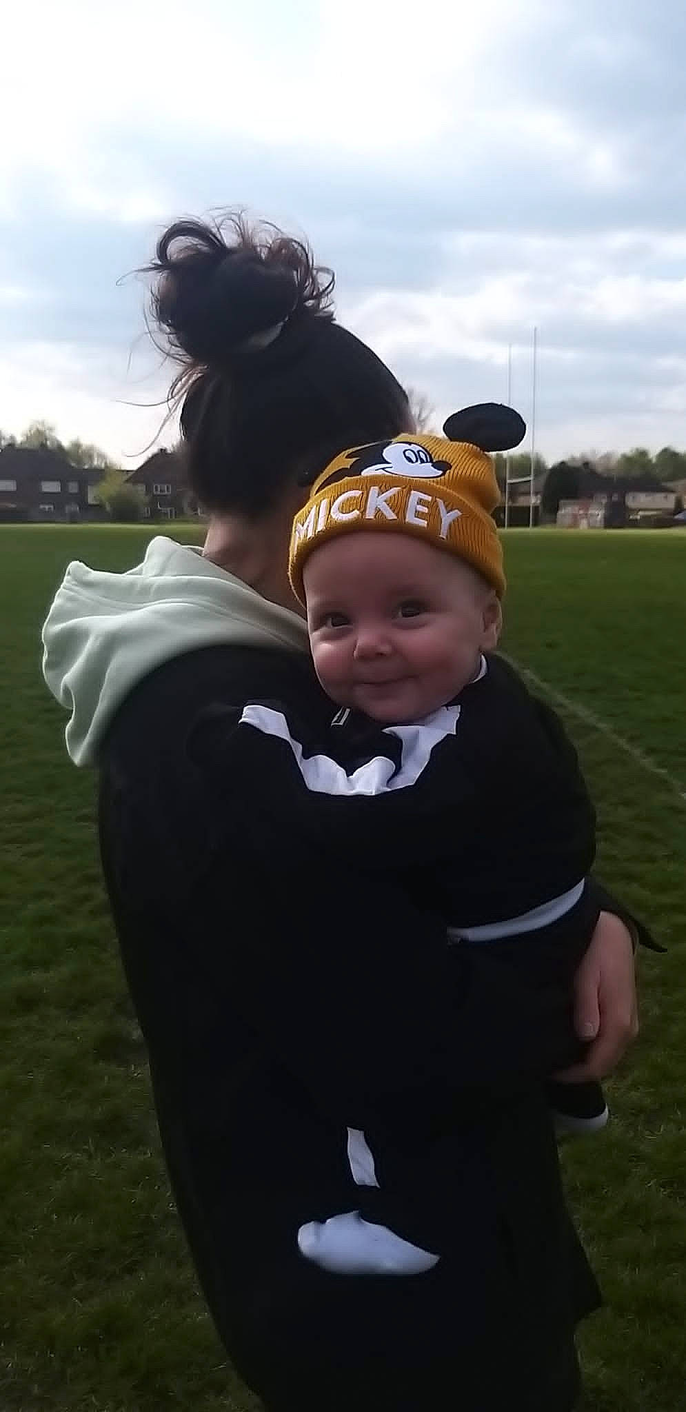 Harry joined the competition — help win amazing prizes! baby, cap, child, cloud, event, fun, gesture, grass, grassland, happy, hat, headwear, joy, leisure, person, personal_protective_equipment, player, recreation, sky, smile