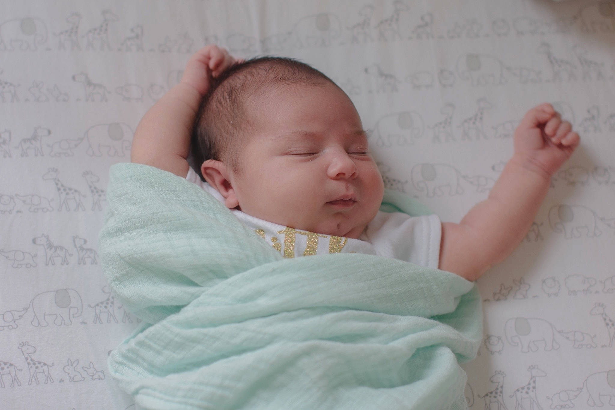 Mina is registered to the contest to win money with this photo: bed, bedtime, cheek, child, girl, infant, person, product, skin, sleep, toddler