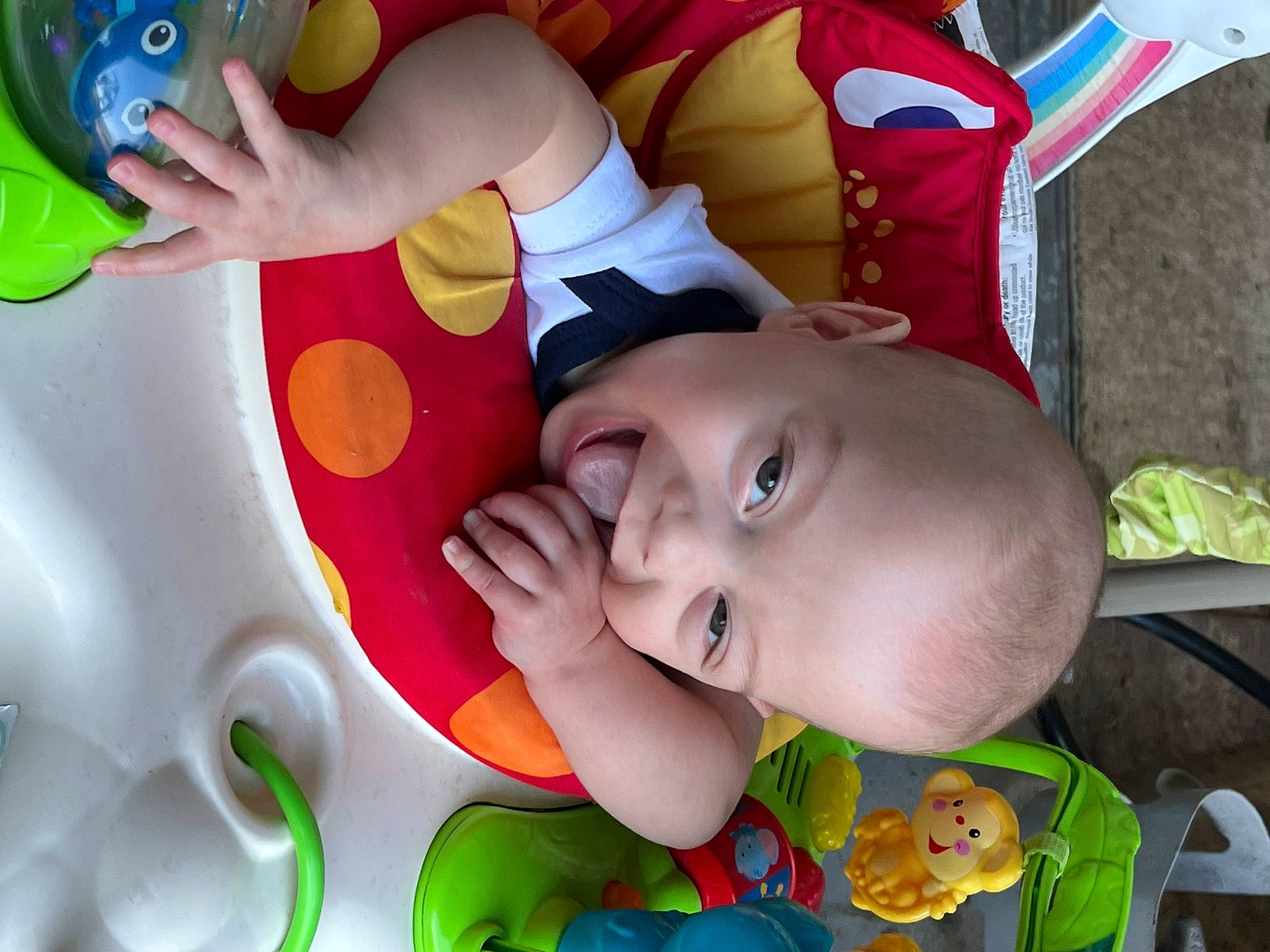 Akecheta joined the competition — help win amazing prizes! baby, baby_playing_with_toys, baby_products, baby_toddler_clothing, baby_toys, cheek, child, circle, fun, green, happy, leisure, organ, person, play, product, smile, toddler, toy, white