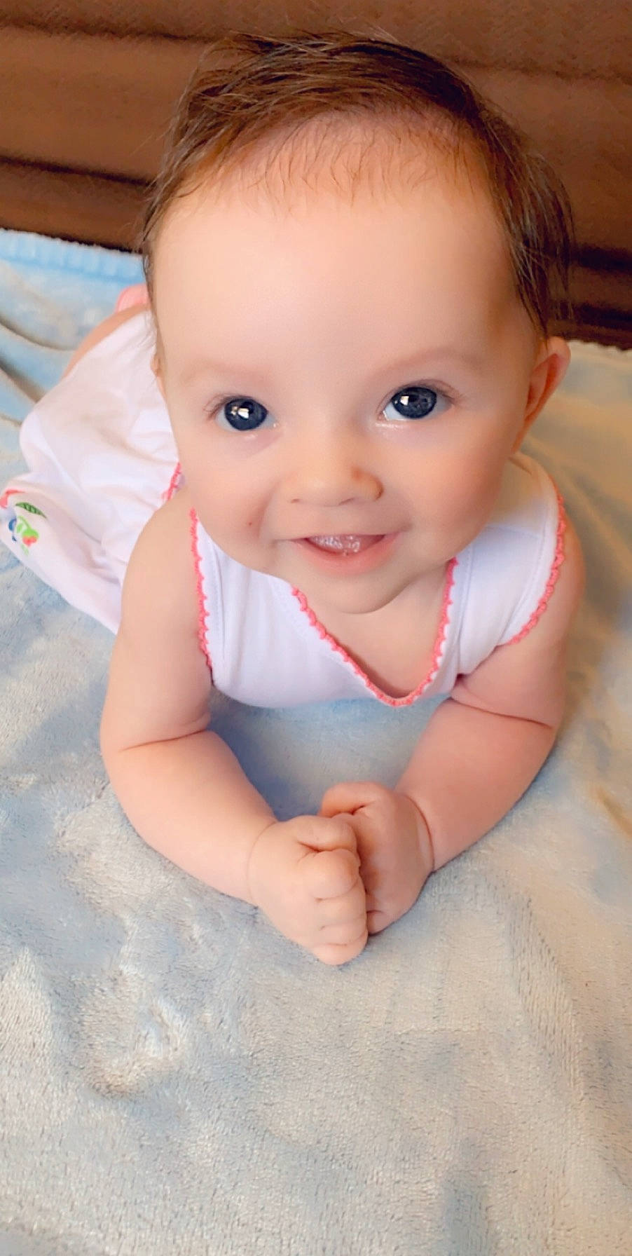 Elora is registered to the contest to win money with this photo: baby, baby_toddler_clothing, beauty, cheek, child, child_model, chin, eye, face, head, iris, joy, lip, nose, person, pink, skin, smile, toddler