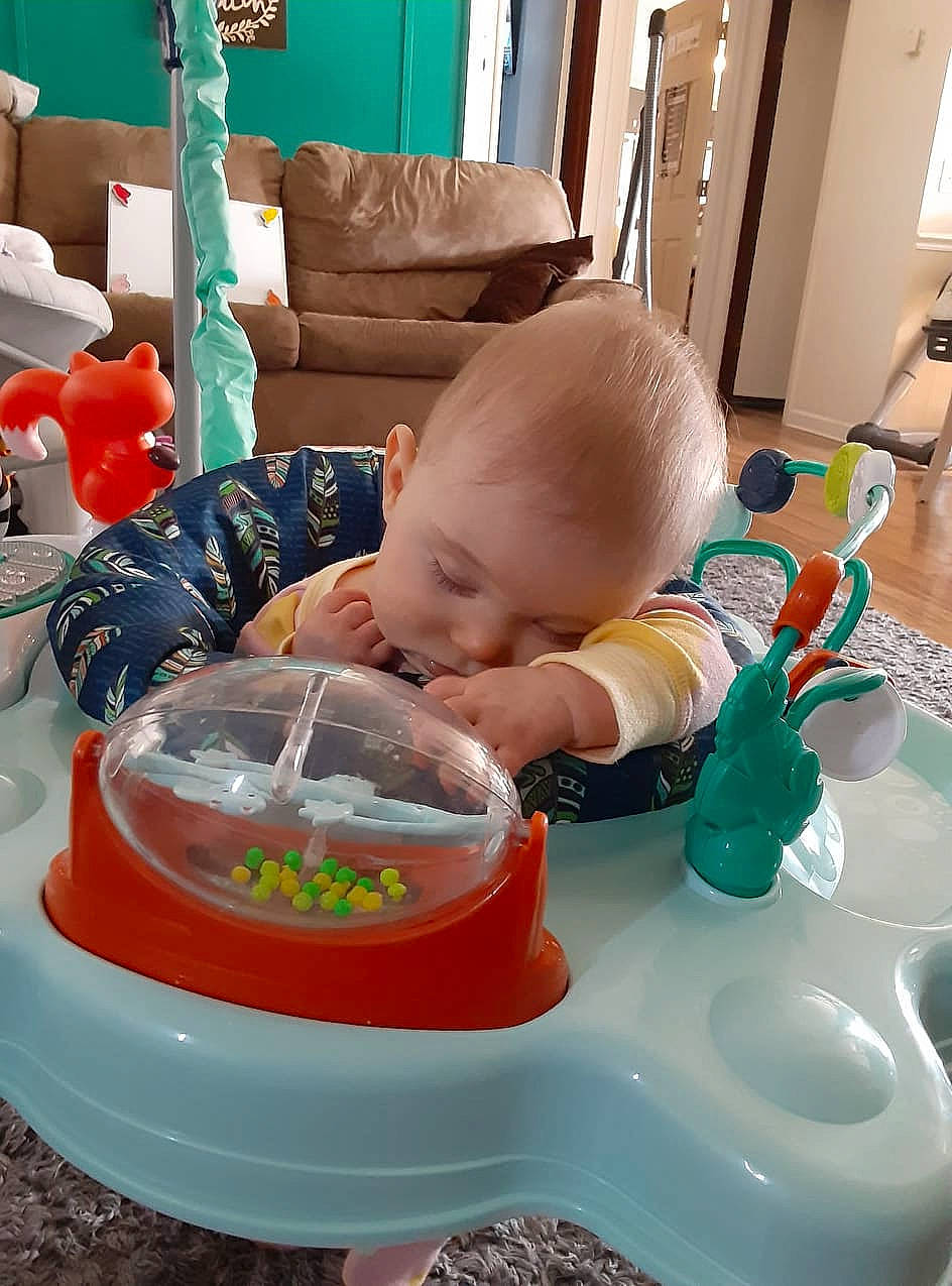 Estella-mae joined the competition — help win amazing prizes! baby, baby_playing_with_toys, baby_products, baby_safety, baby_toddler_clothing, baby_toys, bathing, bib, breakfast, child, comfort, comfort_food, fun, leisure, meal, person, plastic, play, room, sitting