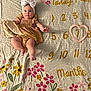 Coraline joined the competition — help win amazing prizes! baby, blanket, bonnet, clothing, dress, face, hat, head, newborn, number, people, person, photography, portrait, quilt, sitting, sleeping, sleeve, symbol, text