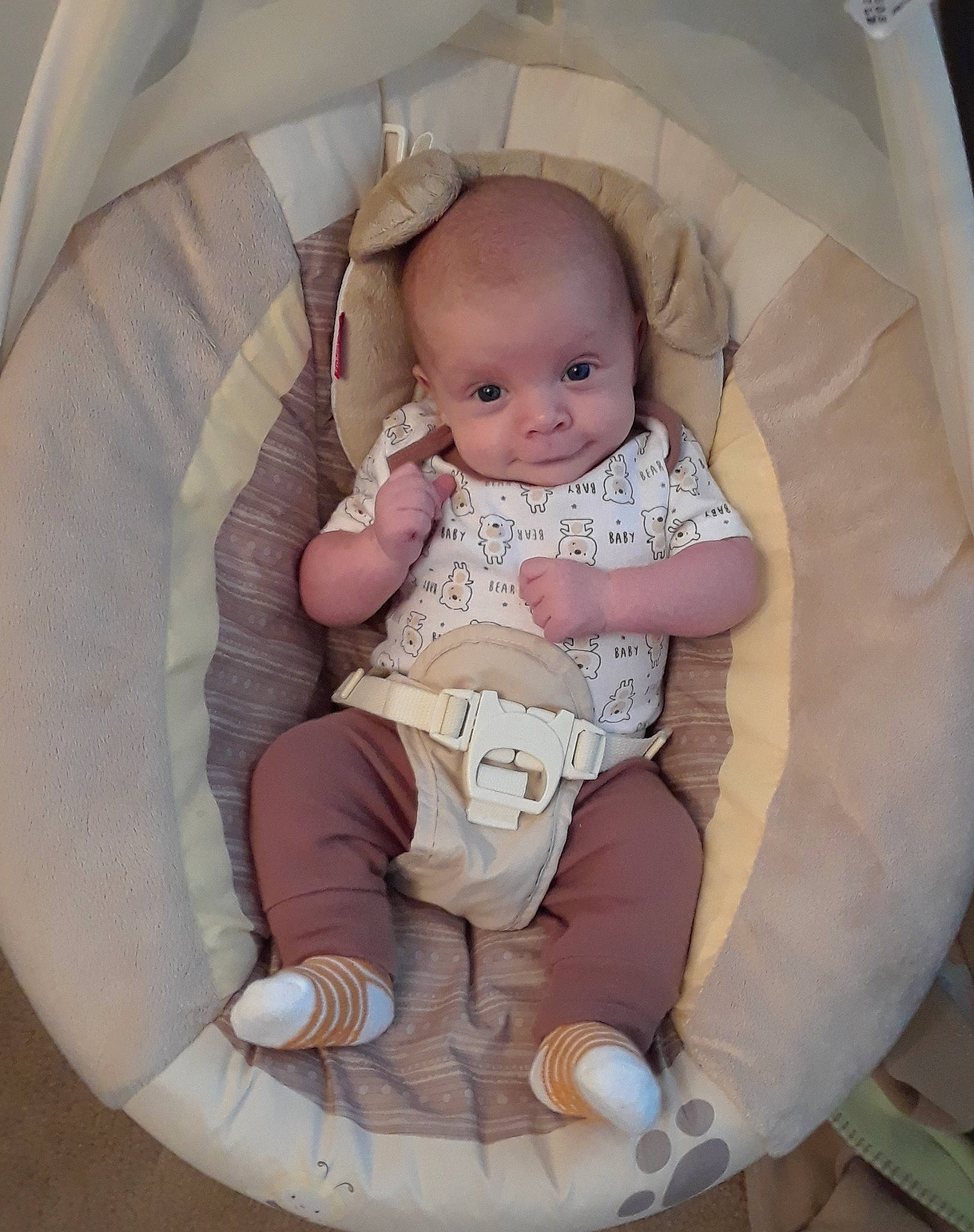 Landon joined the competition — help win amazing prizes! baby_products, bed, child, furniture, infant, infant_bed, person, product, toddler