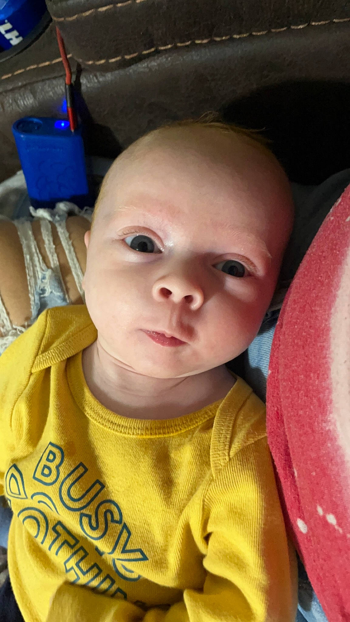 Kyson joined the competition — help win amazing prizes! baby, baby_toddler_clothing, cheek, chin, ear, eye, eyebrow, eyelash, face, forehead, hairstyle, head, iris, lip, mouth, neck, nose, person, seat_belt, skin
