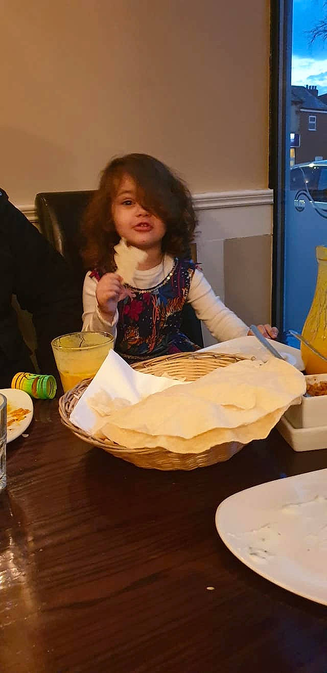Anaya is registered to the contest to win money with this photo: child, cuisine, dish, food, person