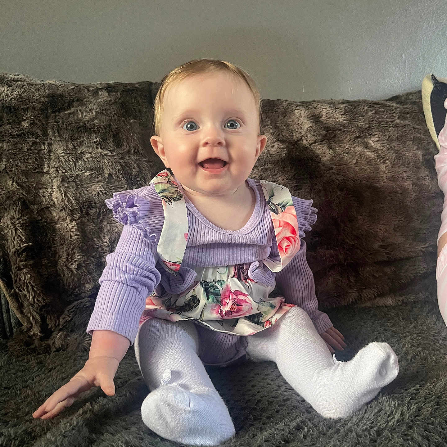 Kayla-Mai is registered to the contest to win money with this photo: architecture, baby, bodypart, building, clothing, couch, cushion, face, finger, furniture, head, homedecor, indoors, livingroom, pants, person, photography, portrait, room, sitting