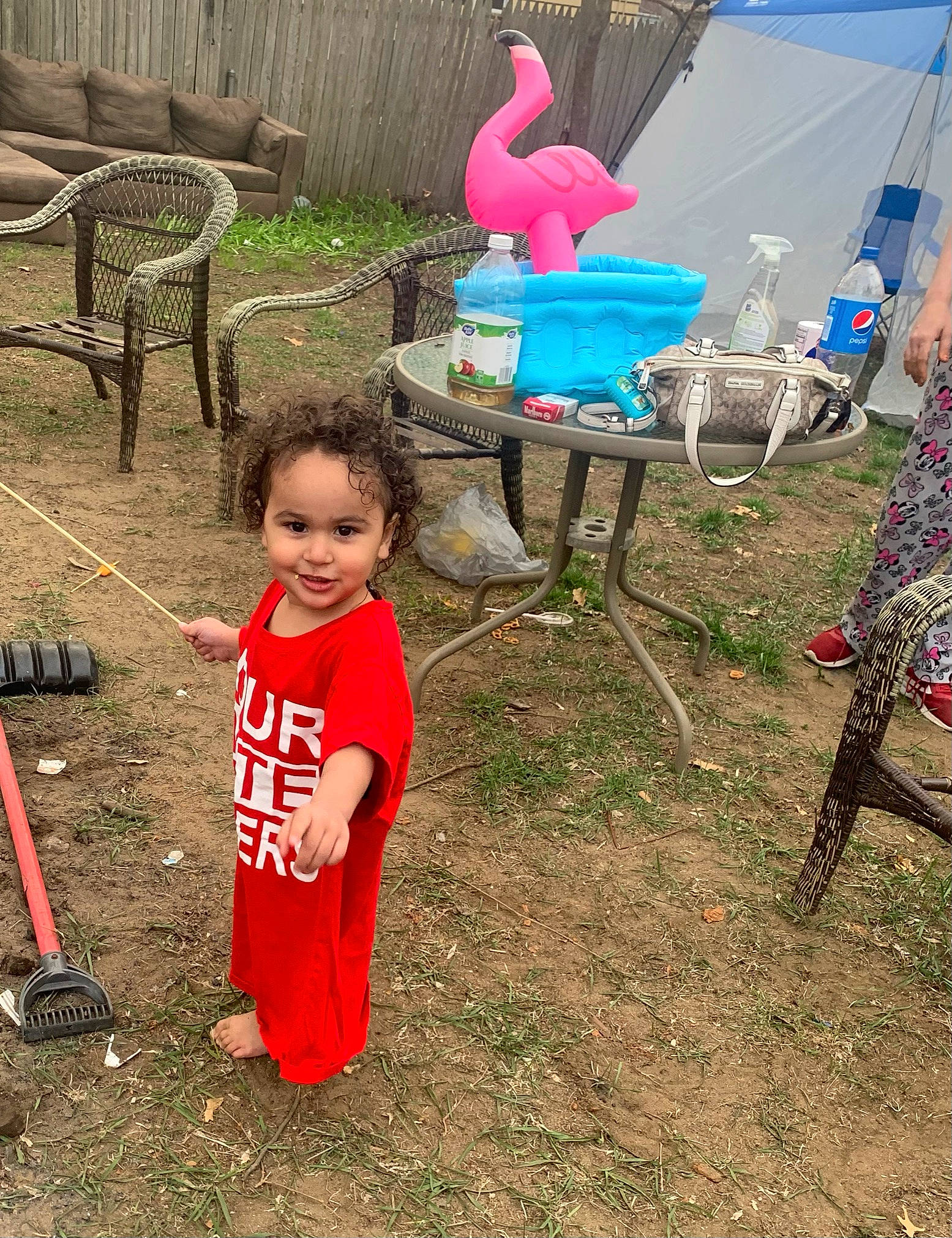 Jay David  is registered to the contest to win money with this photo: chair, child, event, fun, garden, grass, happy, human_settlement, joy, leisure, outdoor_furniture, outdoor_table, person, plant, play, recreation, smile, soil, table, toddler