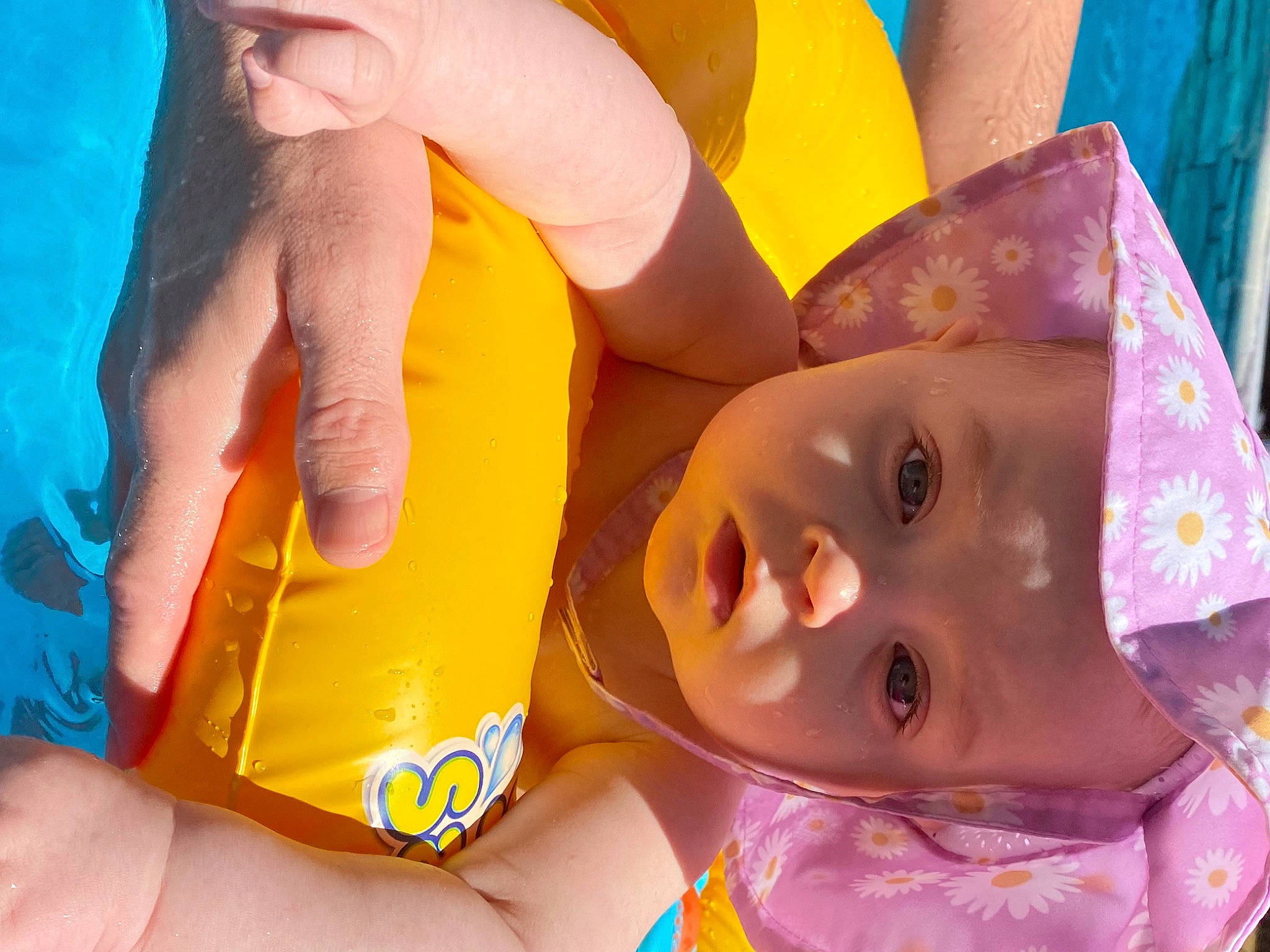 Kayleigh joined the competition — help win amazing prizes! baby, baby_toddler_clothing, bathing, blue, child, finger, fun, gesture, happy, leisure, nail, person, play, skin, smile, summer, thumb, toddler, vacation, water