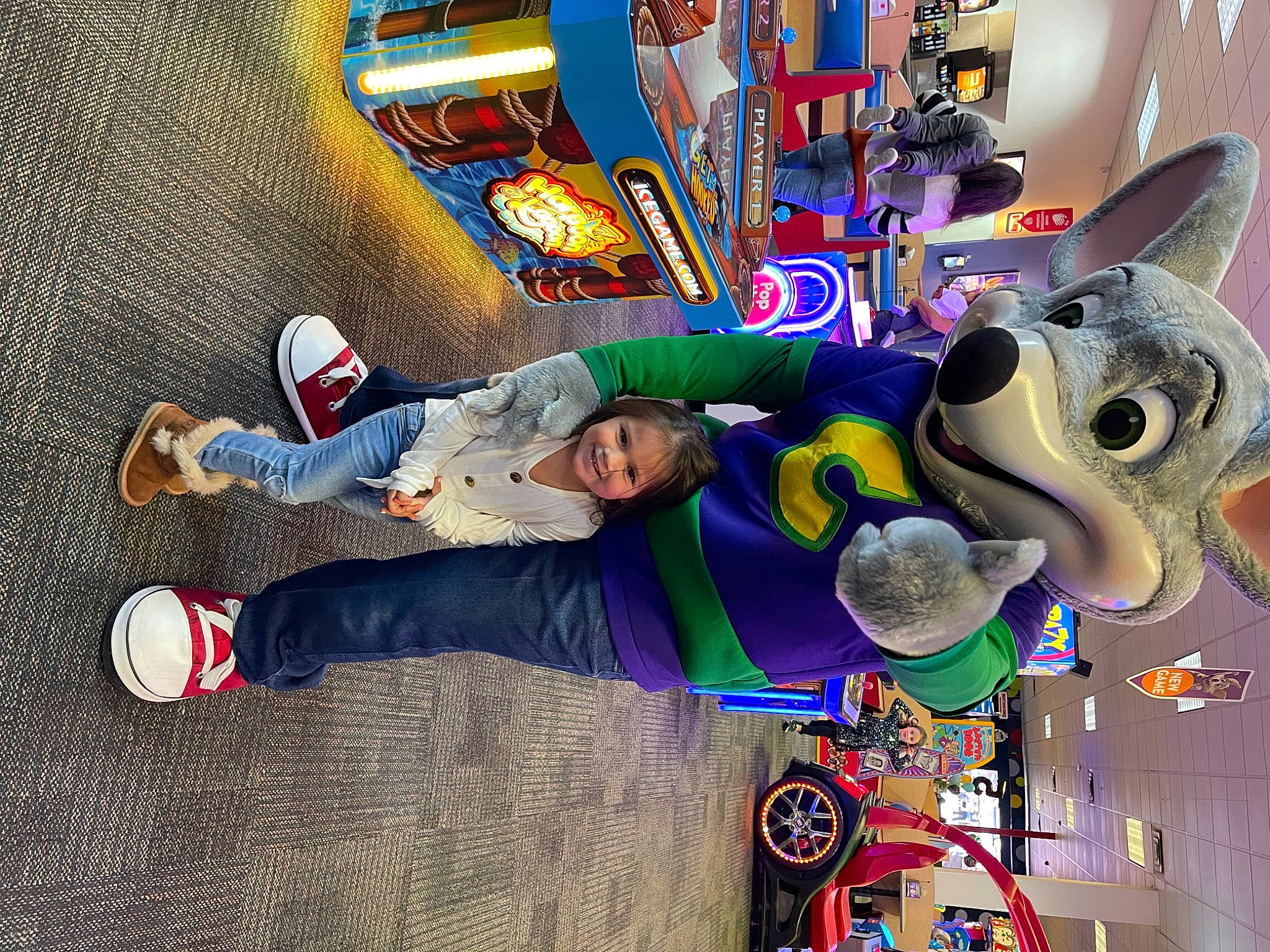 Jazlyn is registered to the contest to win money with this photo: animation, art, costume, electric_blue, fiction, fictional_character, flooring, fun, games, graphic_design, joy, leisure, person, play, recreation, smile, space, toddler, visual_arts, walking_shoe