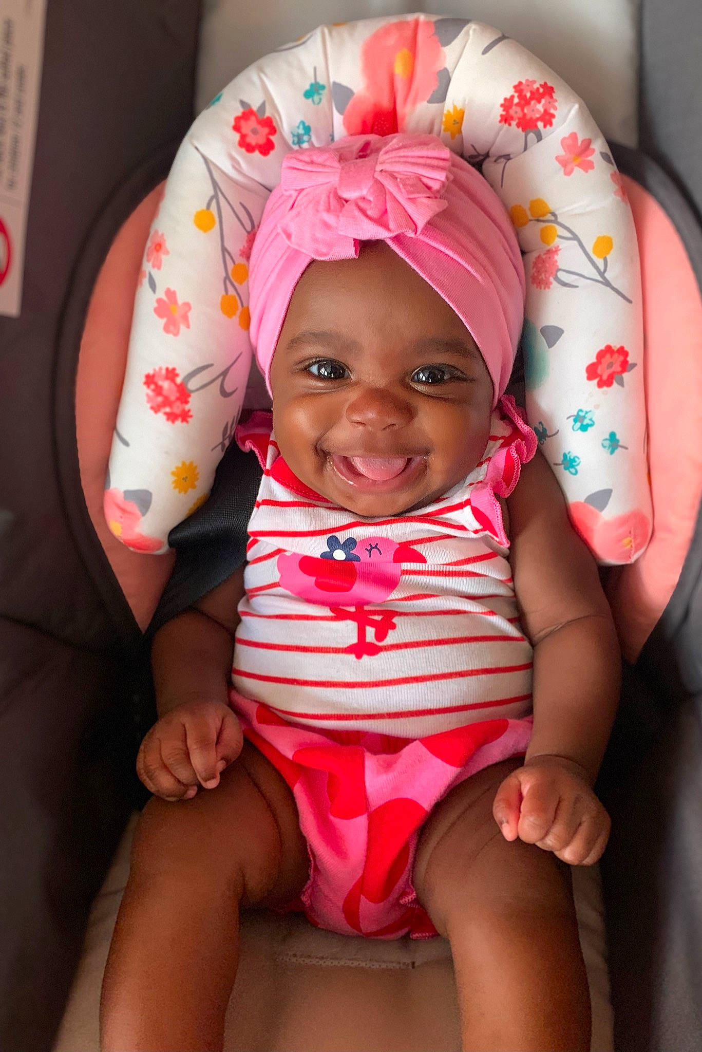 Kennedi joined the competition — help win amazing prizes! baby, baby_toddler_clothing, cheek, comfort, dress, eye, face, finger, happy, head, headwear, human_body, joy, leg, lip, mouth, person, pink, skin, smile