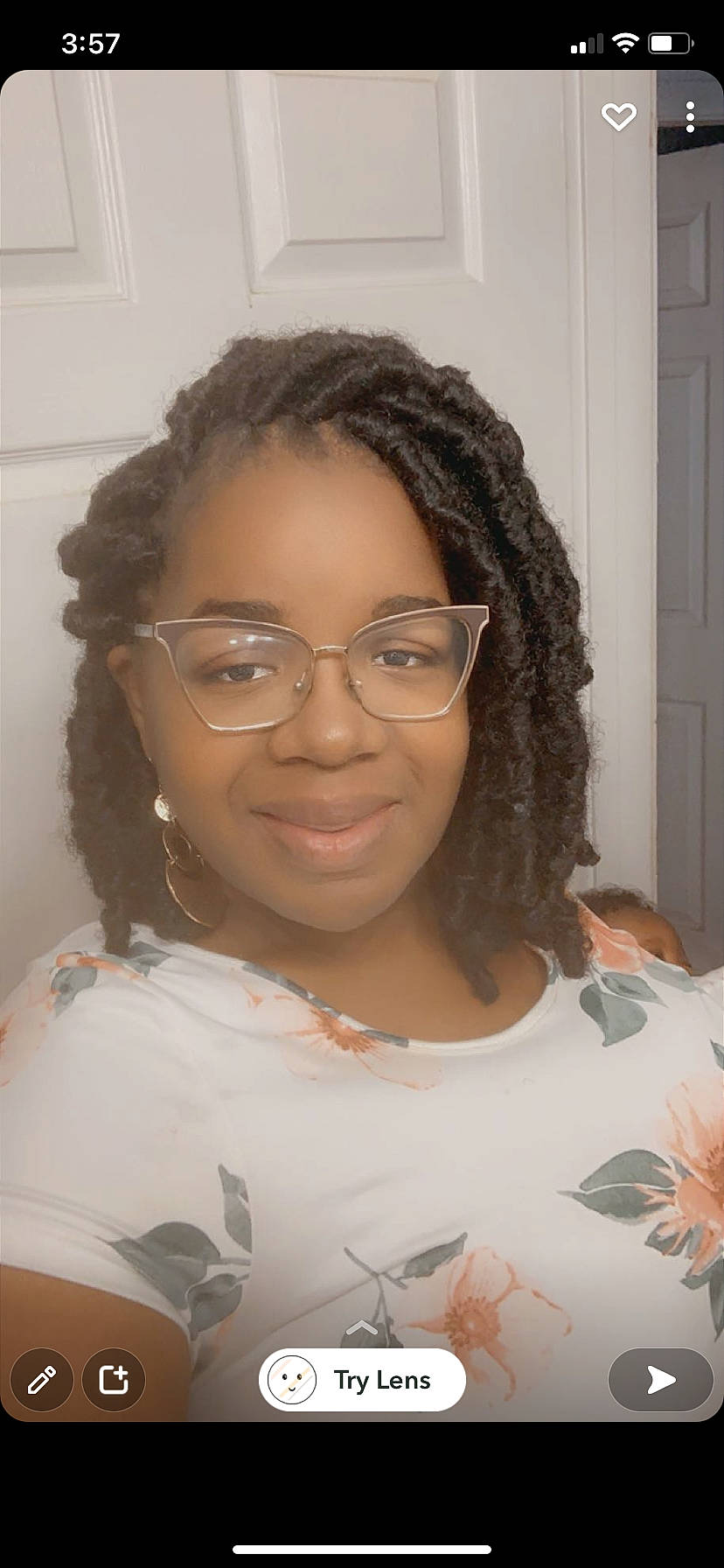 Kennedi joined the competition — help win amazing prizes! black_hair, cheek, clothing, cool, door, eye, eyebrow, eyelash, eyewear, forehead, glasses, hair, iris, joy, lip, mouth, nose, person, ringlet, skin