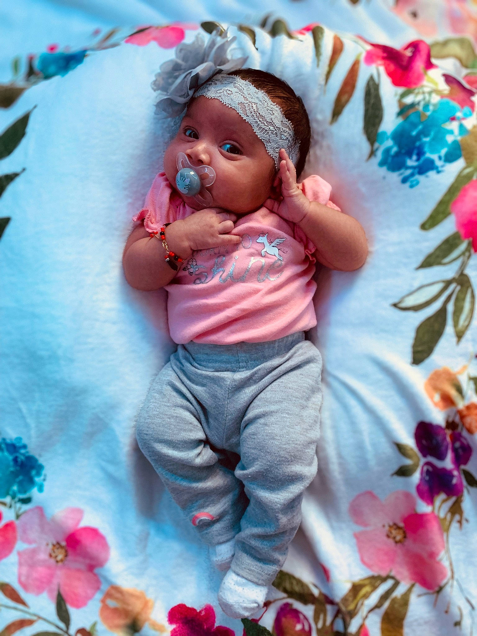 Jaylanie joined the competition — help win amazing prizes! baby, baby_toddler_clothing, blue, child, eye, face, happy, head, headwear, magenta, people, person, petal, pink, plant, product, red, skin, summer, textile