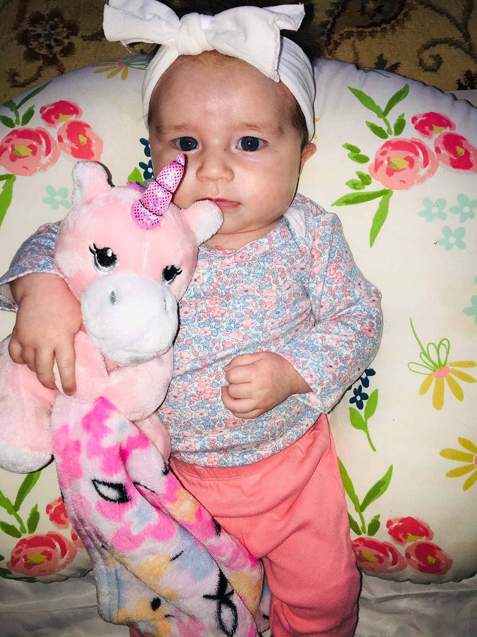 Jayanna is registered to the contest to win money with this photo: baby, baby_toddler_clothing, cheek, child, ear, person, pink, skin, stuffed_toy, toddler, toy