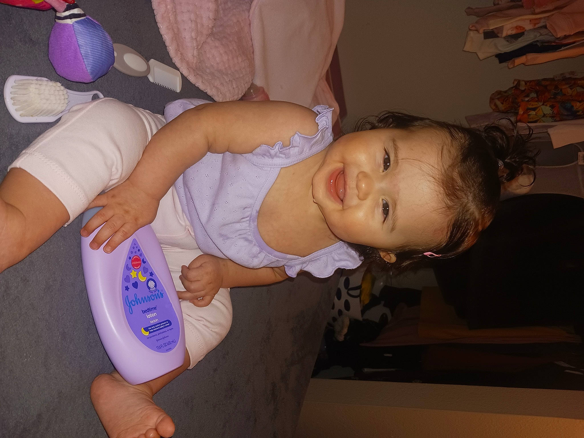 Leilani joined the competition — help win amazing prizes! abdomen, baby, baby_products, baby_toddler_clothing, balloon, cheek, child, fun, happy, hat, joy, mouth, nail, party_supply, person, sitting, skin, smile, thigh, thumb