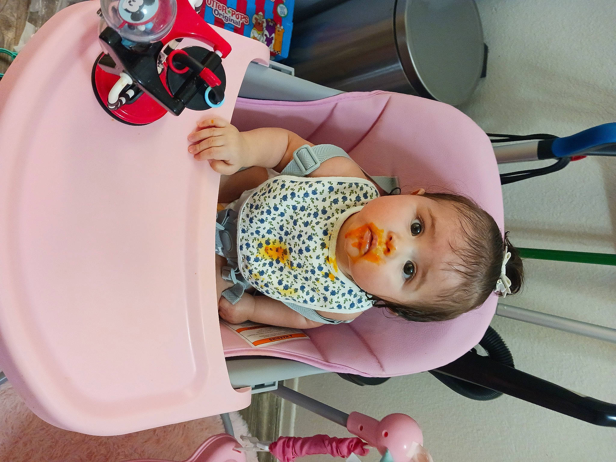 Leilani is registered to the contest to win money with this photo: baby, baby_products, baby_safety, baby_toddler_clothing, carmine, child, comfort, dishware, fun, happy, health_care, leisure, mechanical_fan, medical_equipment, person, service, sitting, smile, thigh, toddler