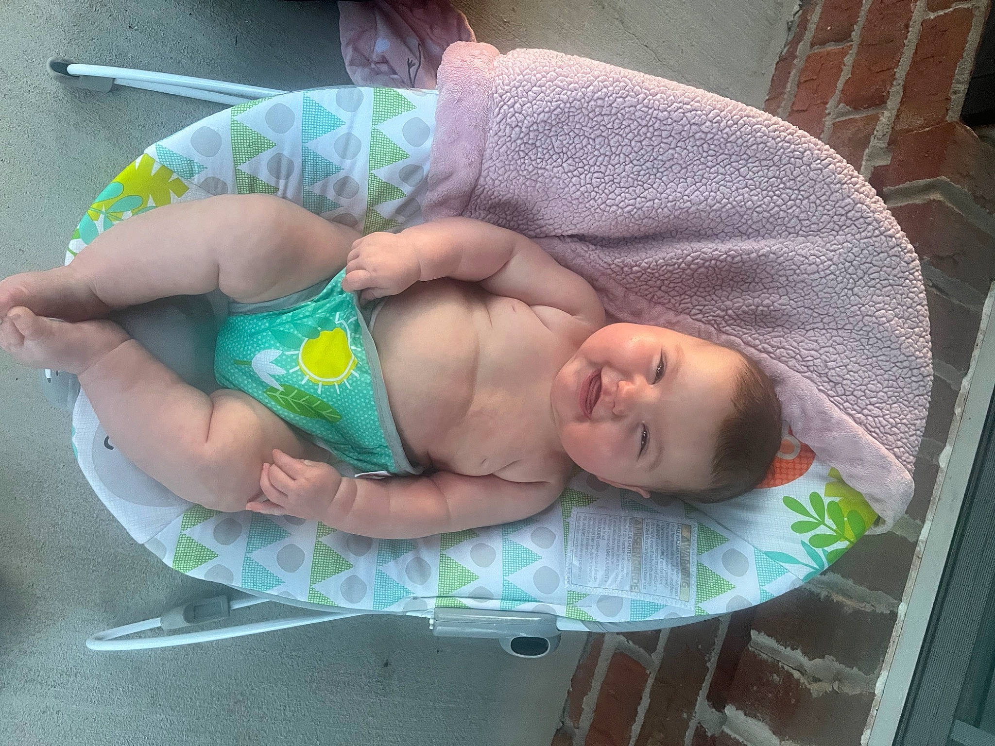 Aubrey joined the competition — help win amazing prizes! abdomen, baby, baby_products, baby_safety, baby_toddler_clothing, chest, child, comfort, diaper, elbow, flesh, foot, human_leg, knee, linens, person, room, sock, thigh, toddler